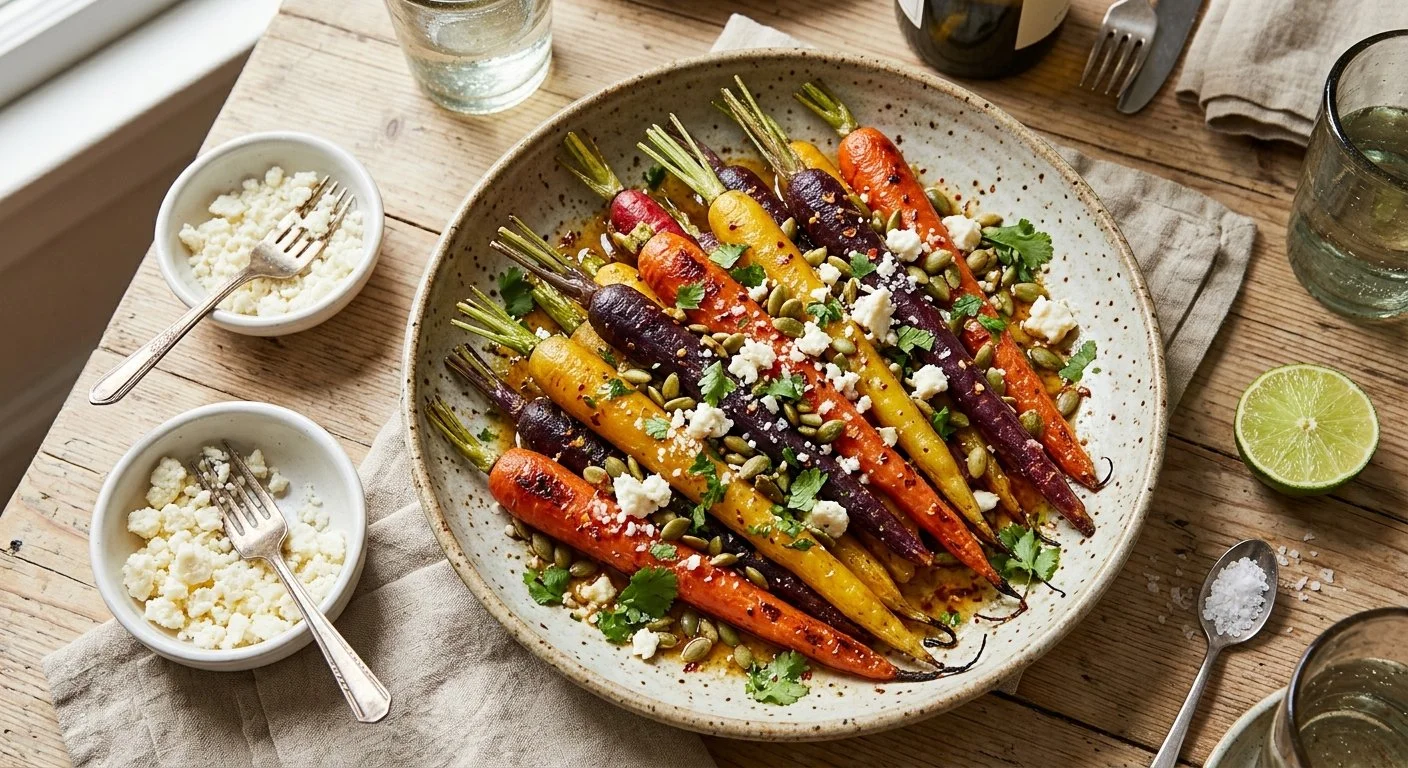 Whole Roasted Carrots with Fresno Honey Butter
