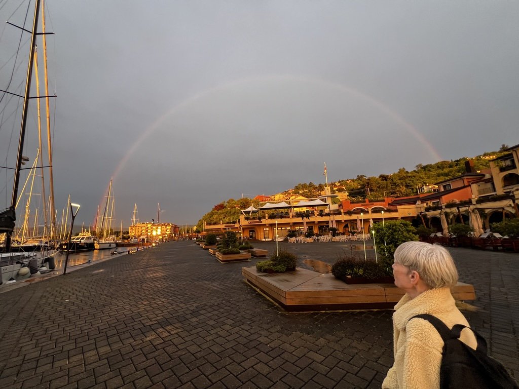 Rainbows at Marina Hotel San Rocco our accomodation