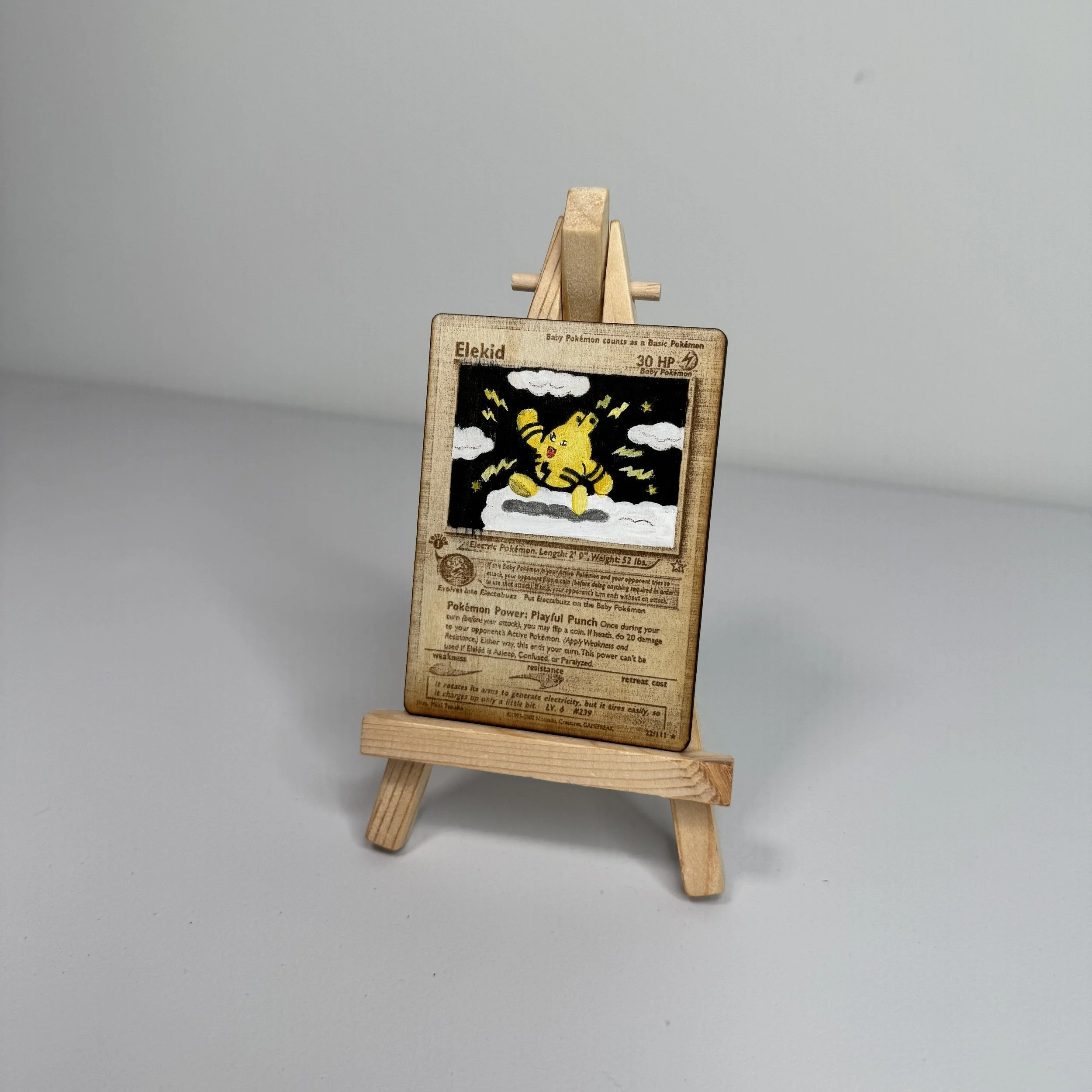 Elekidd (22) Engraved Wooden TCG Card