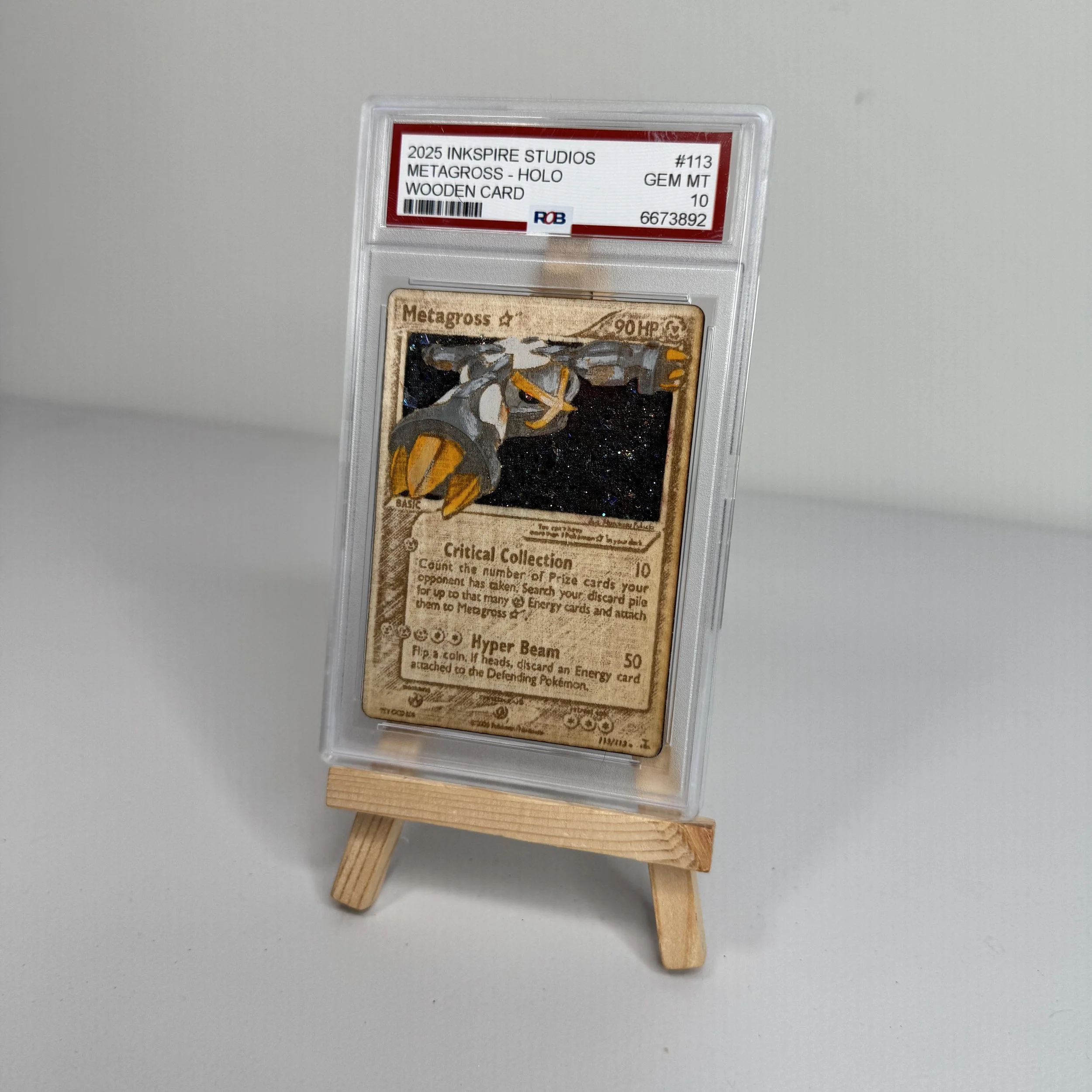 Metagross (113) Engraved Wooden TCG Card