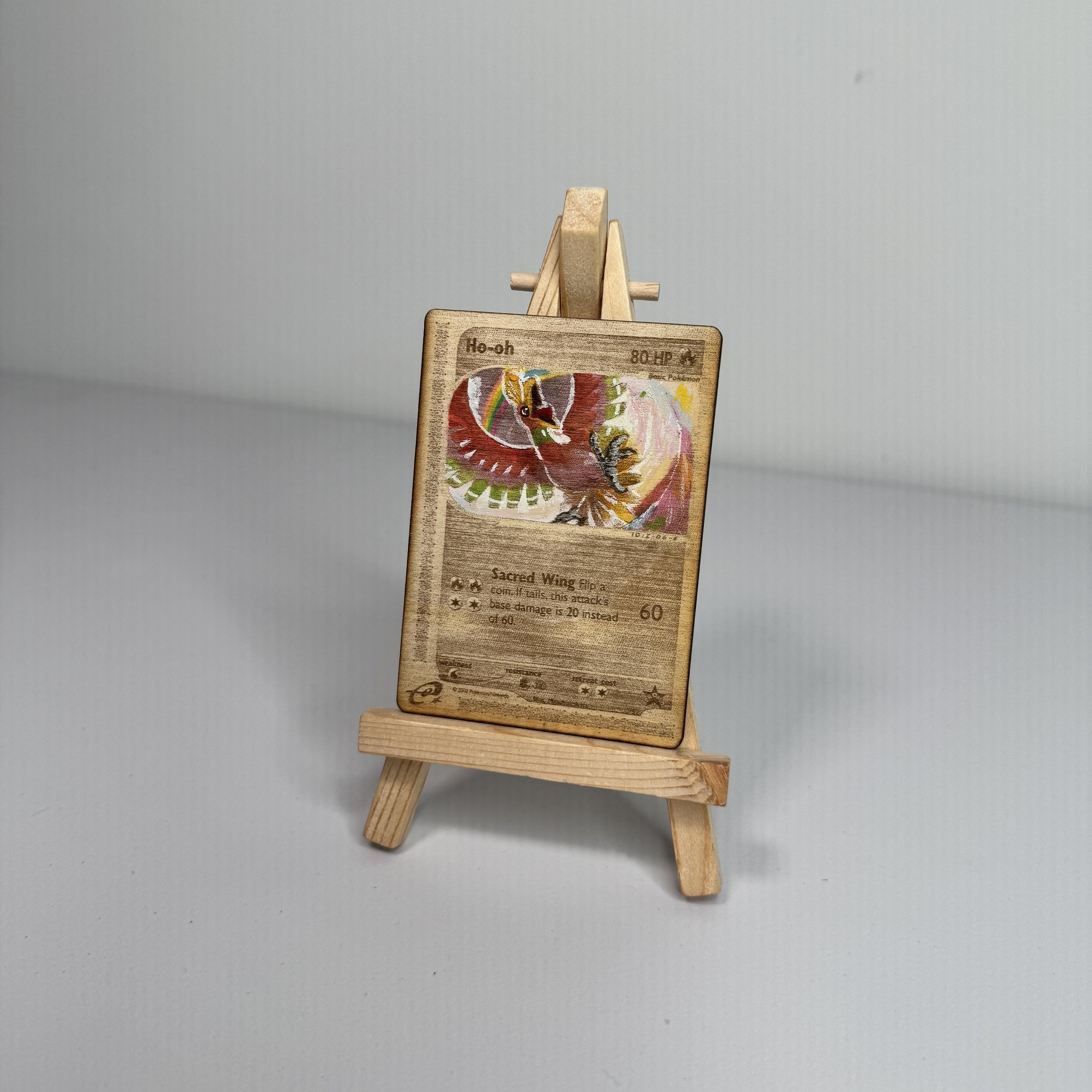 Ho-oh (52) Engraved Wooden TCG Card