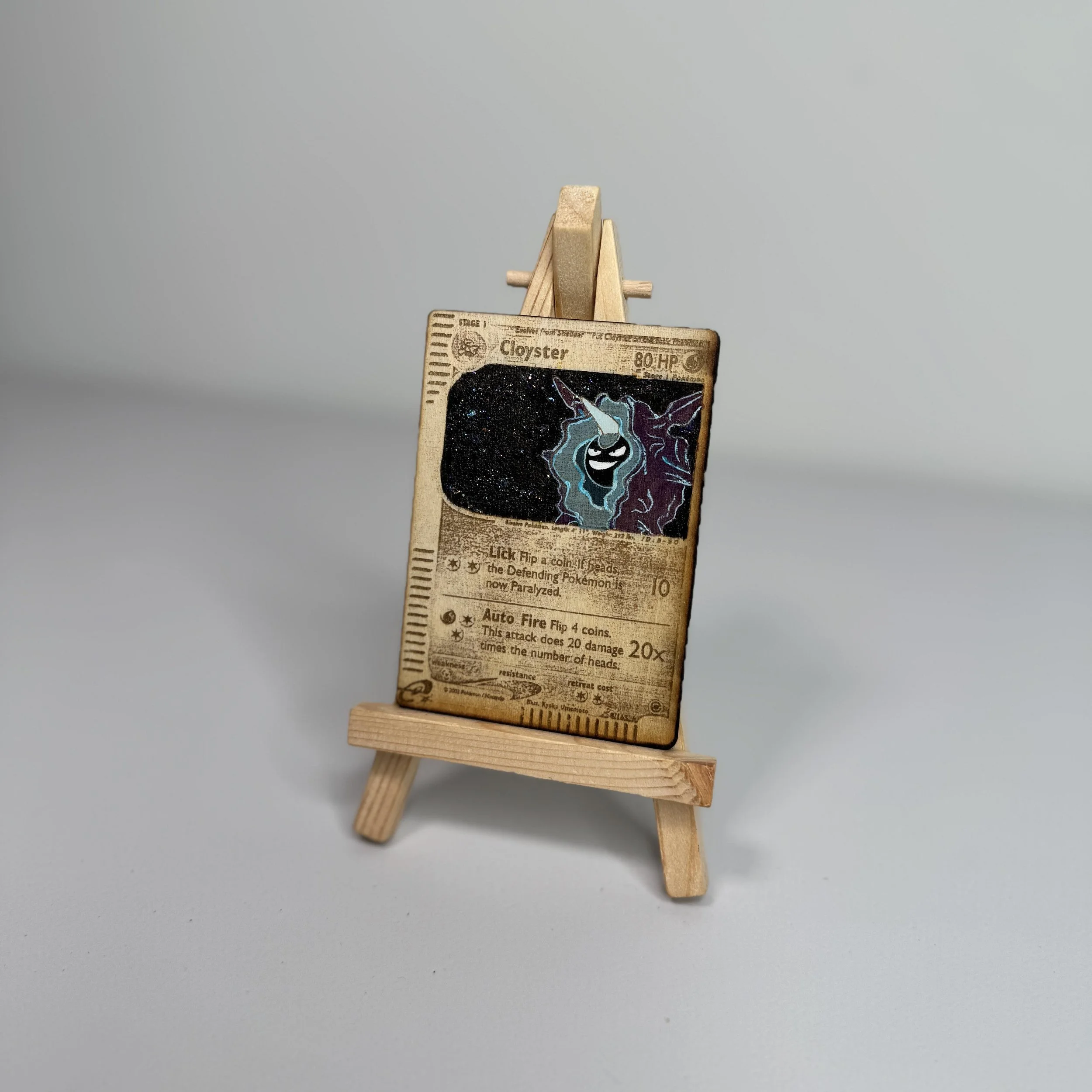 Cloyster (8) Engraved Wooden TCG Card