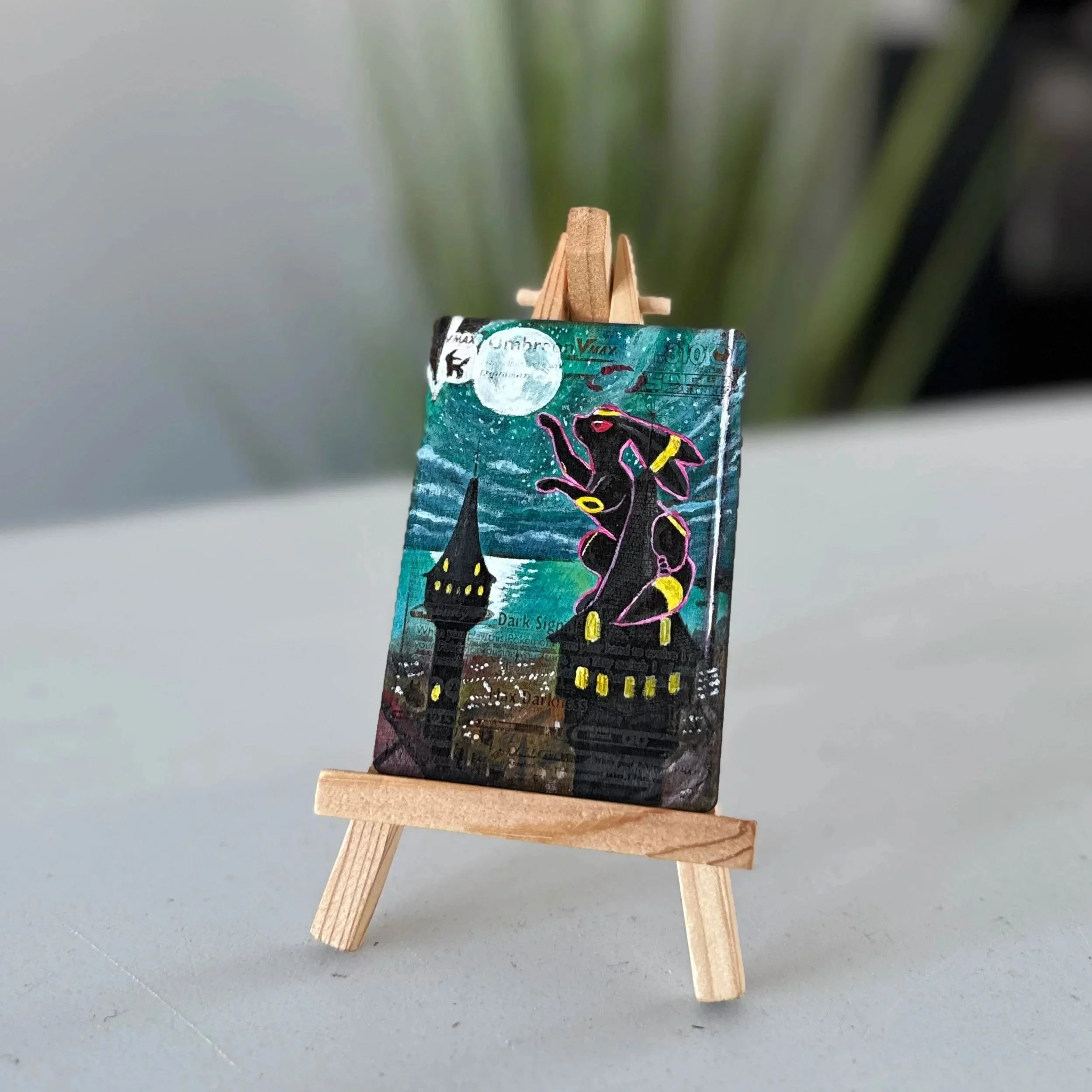 Umbreon (215) Engraved Wooden TCG Card