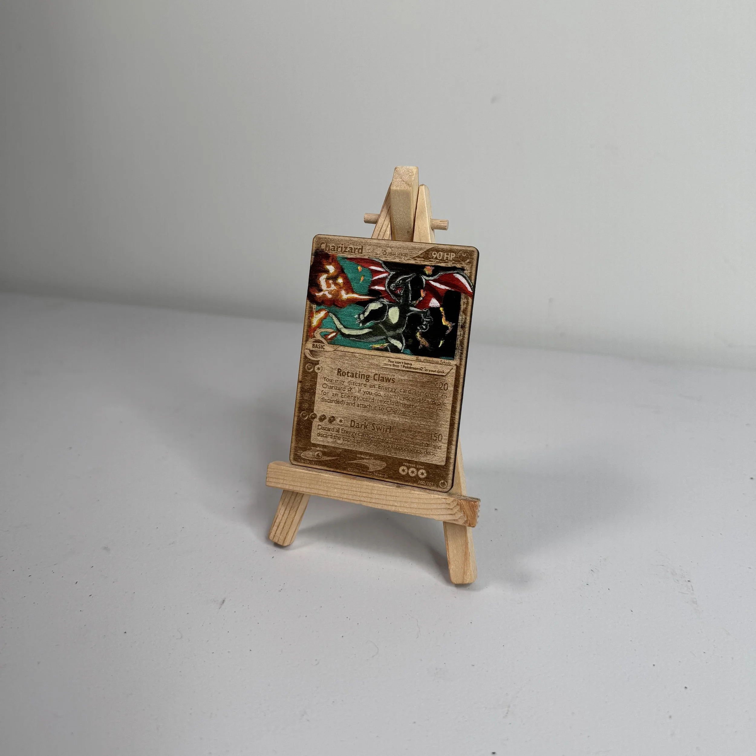 Charizard (100) Engraved Wooden TCG Card