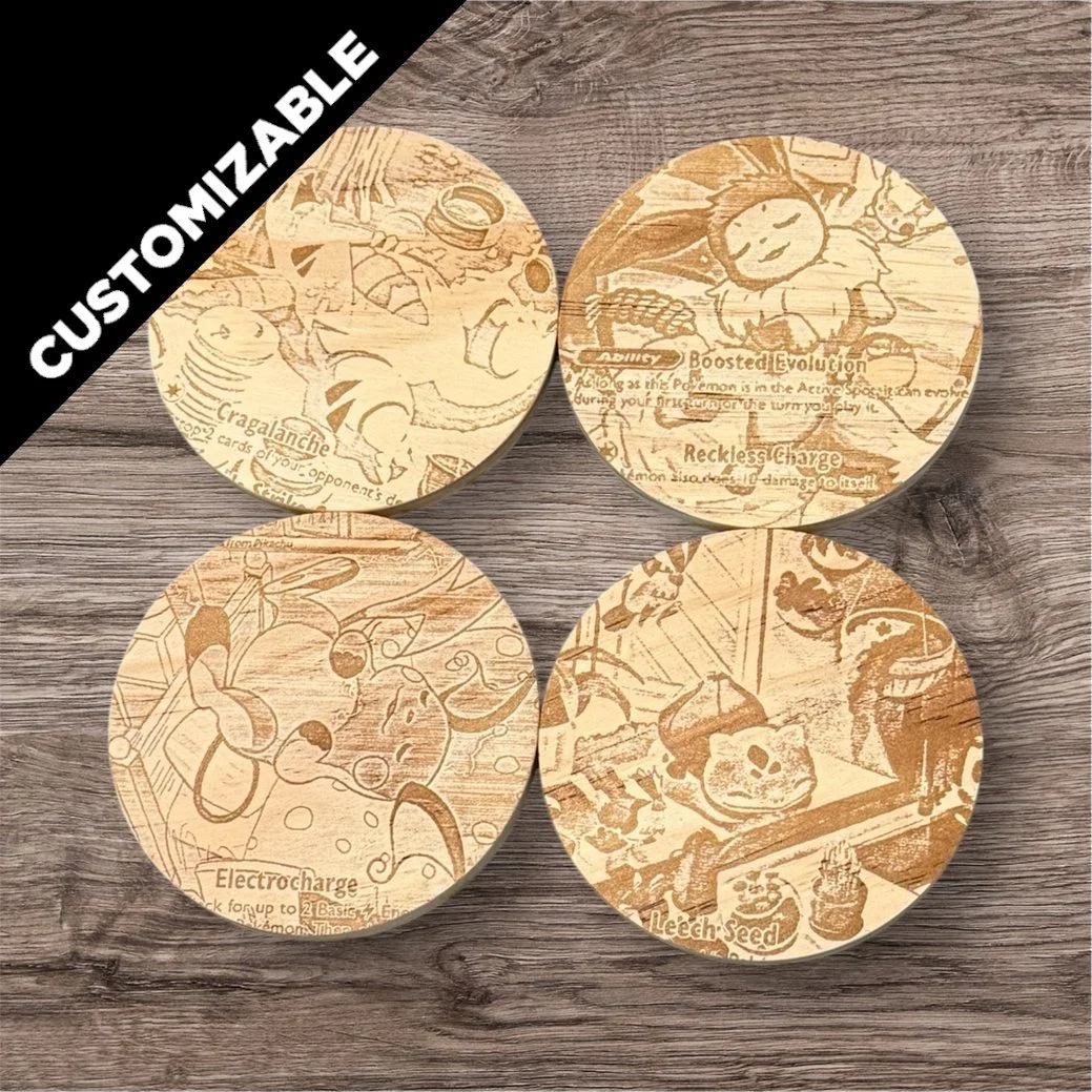 Custom Engraved Wooden Coaster – Personalized Laser Engraved