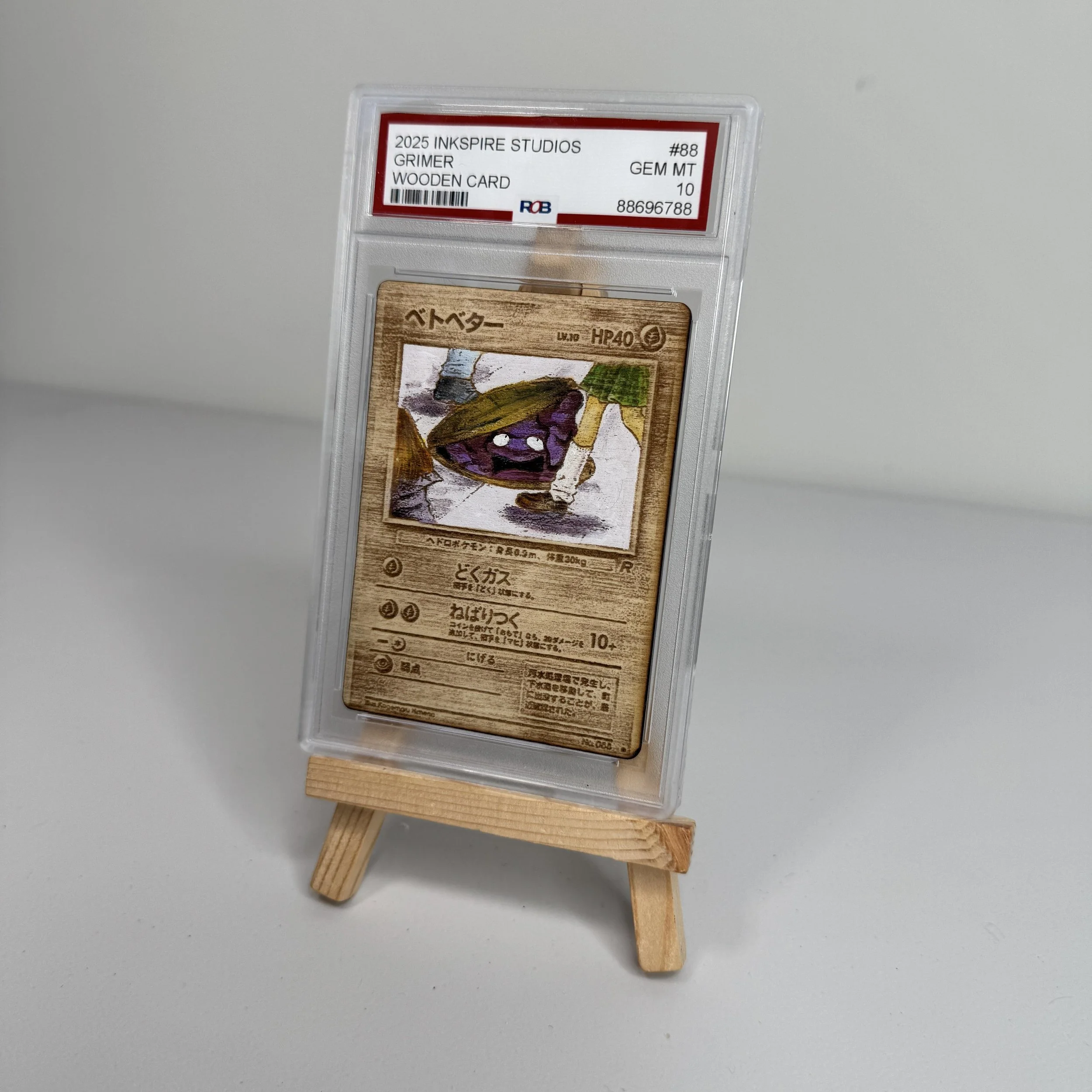 Grimer (88) Engraved Wooden TCG Card
