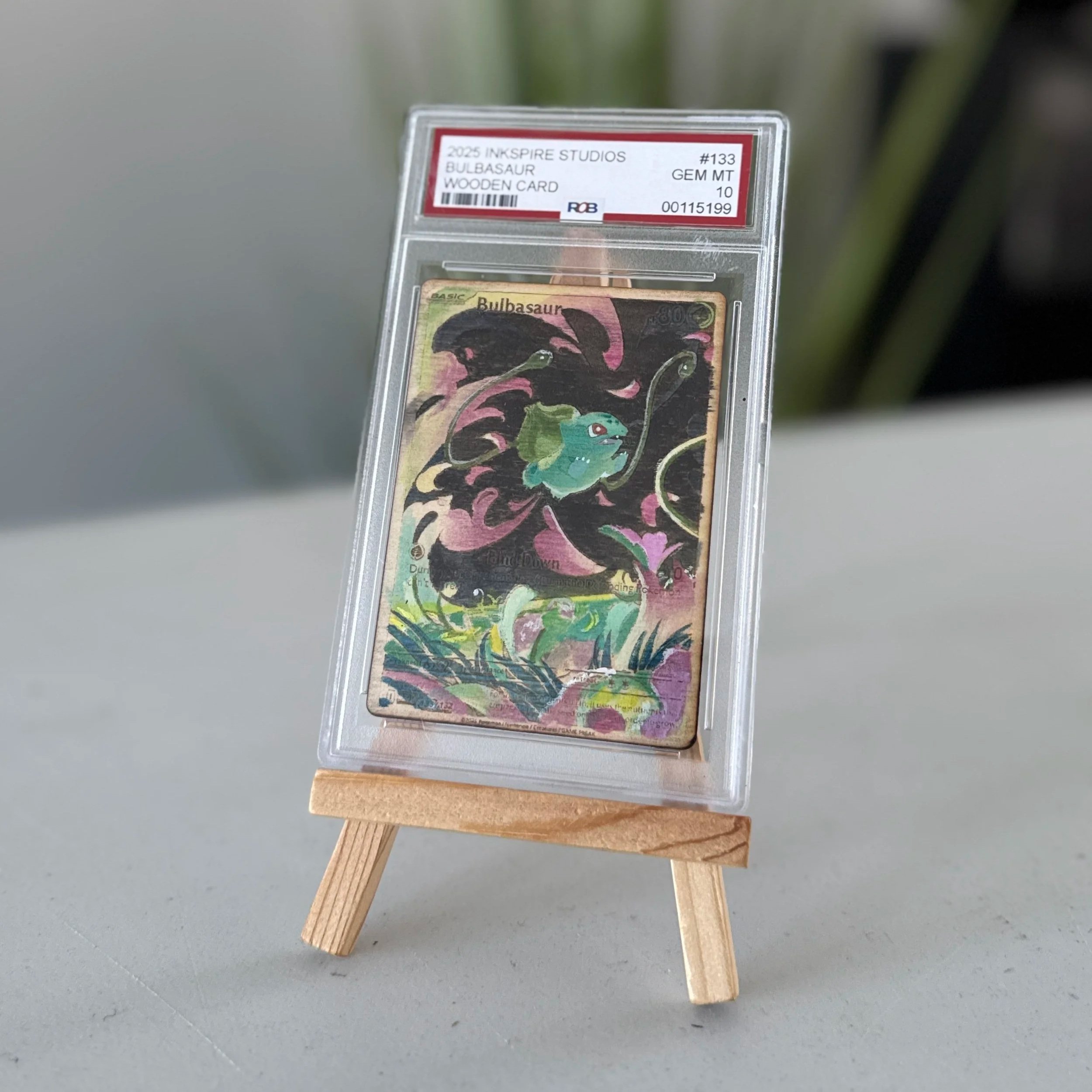 Bulbasaur (133) Engraved Wooden TCG Card