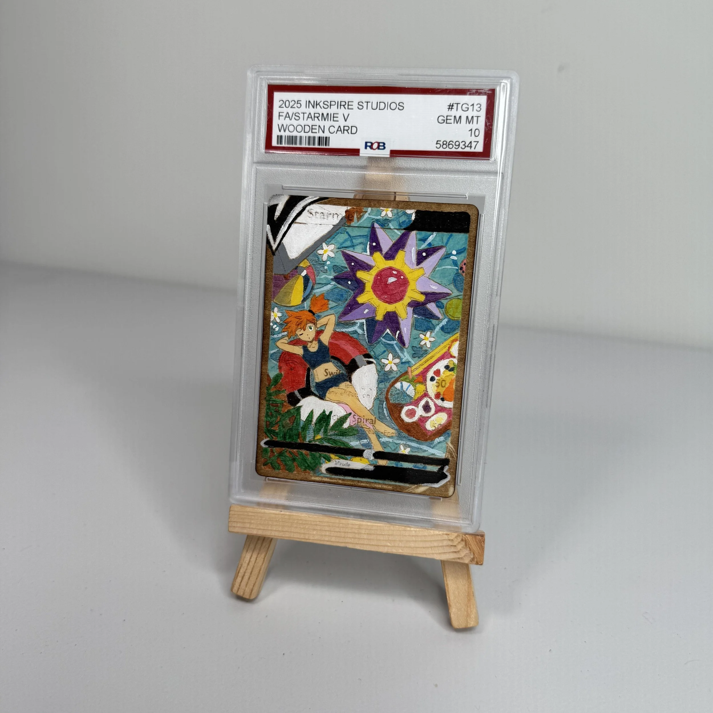 Starmie V (TG13) Engraved Wooden TCG Card