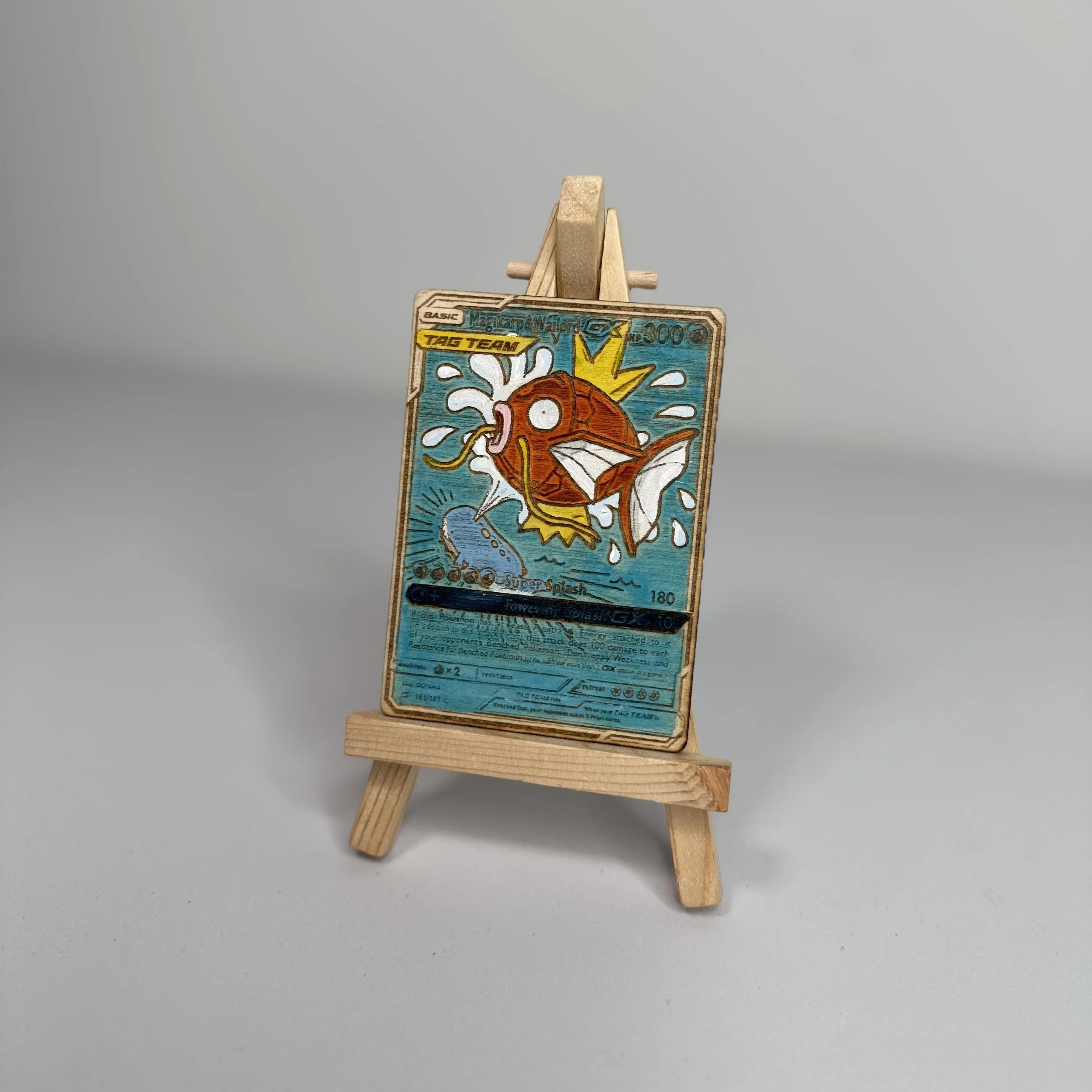 Magikarp & Wailord (161) Engraved Wooden TCG Card