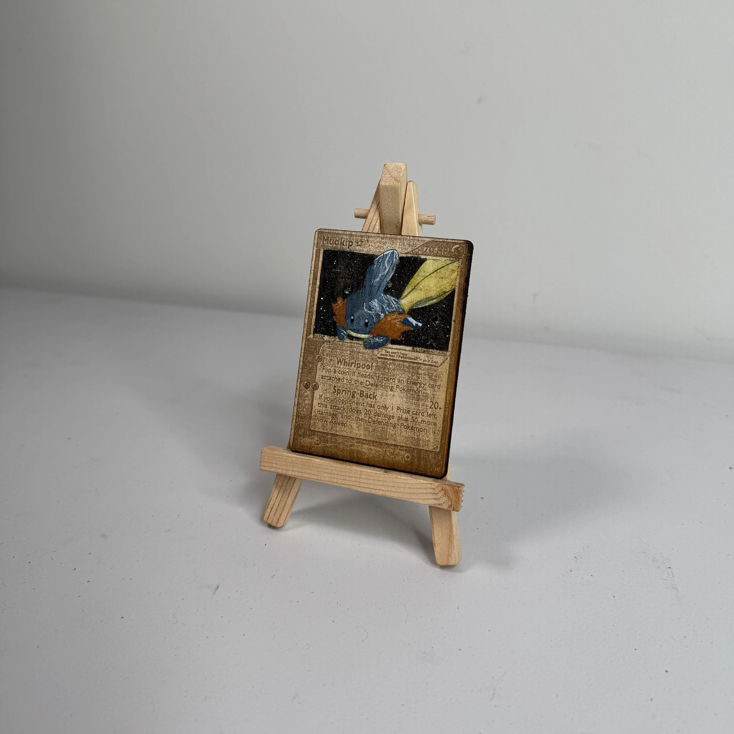 Mudkip (107) Engraved Wooden TCG Card