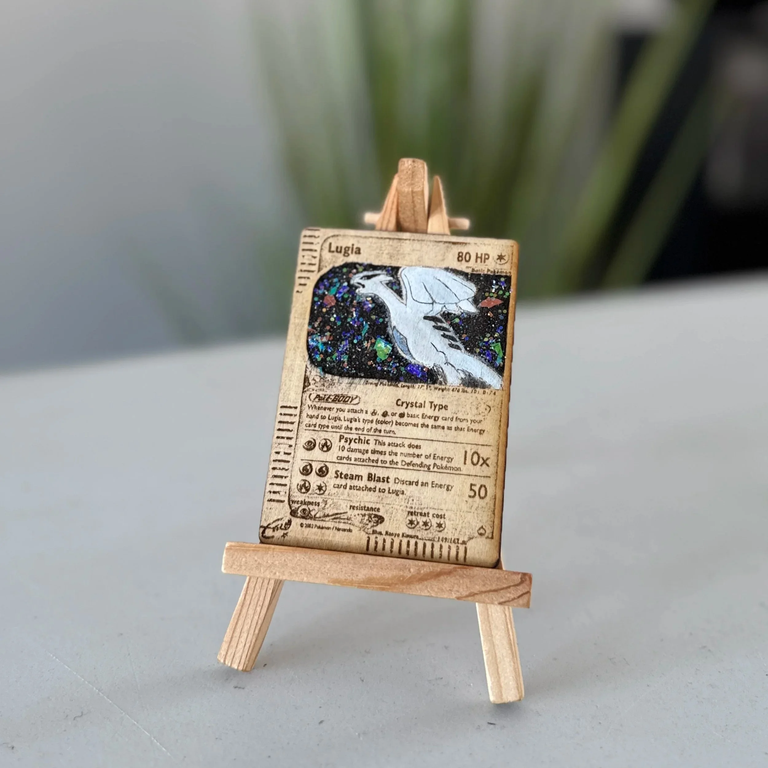 Lugia (149) Engraved Wooden TCG Card