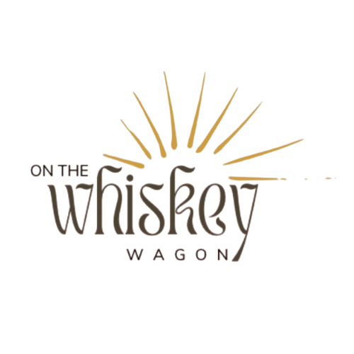 Logo for Whiskey Wacon with stylized rays emanating from the text