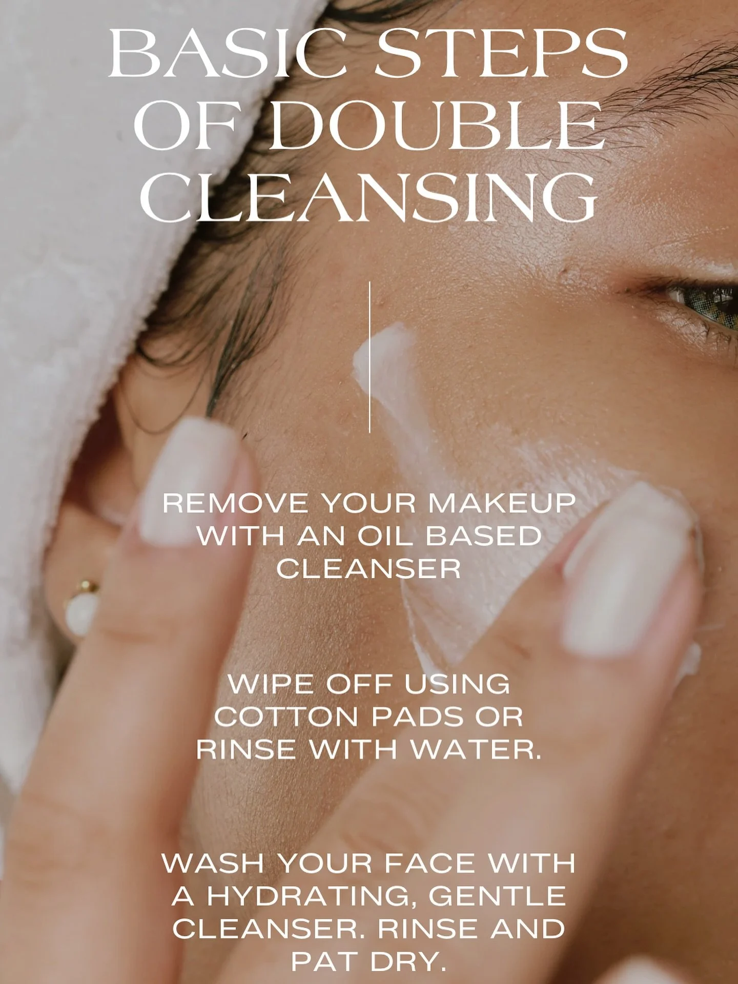 🫧 Double Cleanse = Double the Glow
An oil-based cleanser lifts makeup, sunscreen, and pollution. Follow with a gentle cleanser to prep your skin for better product absorption. Mature skin loves this ritual!

Cleanse smarter, not harsher.

#DoubleCle