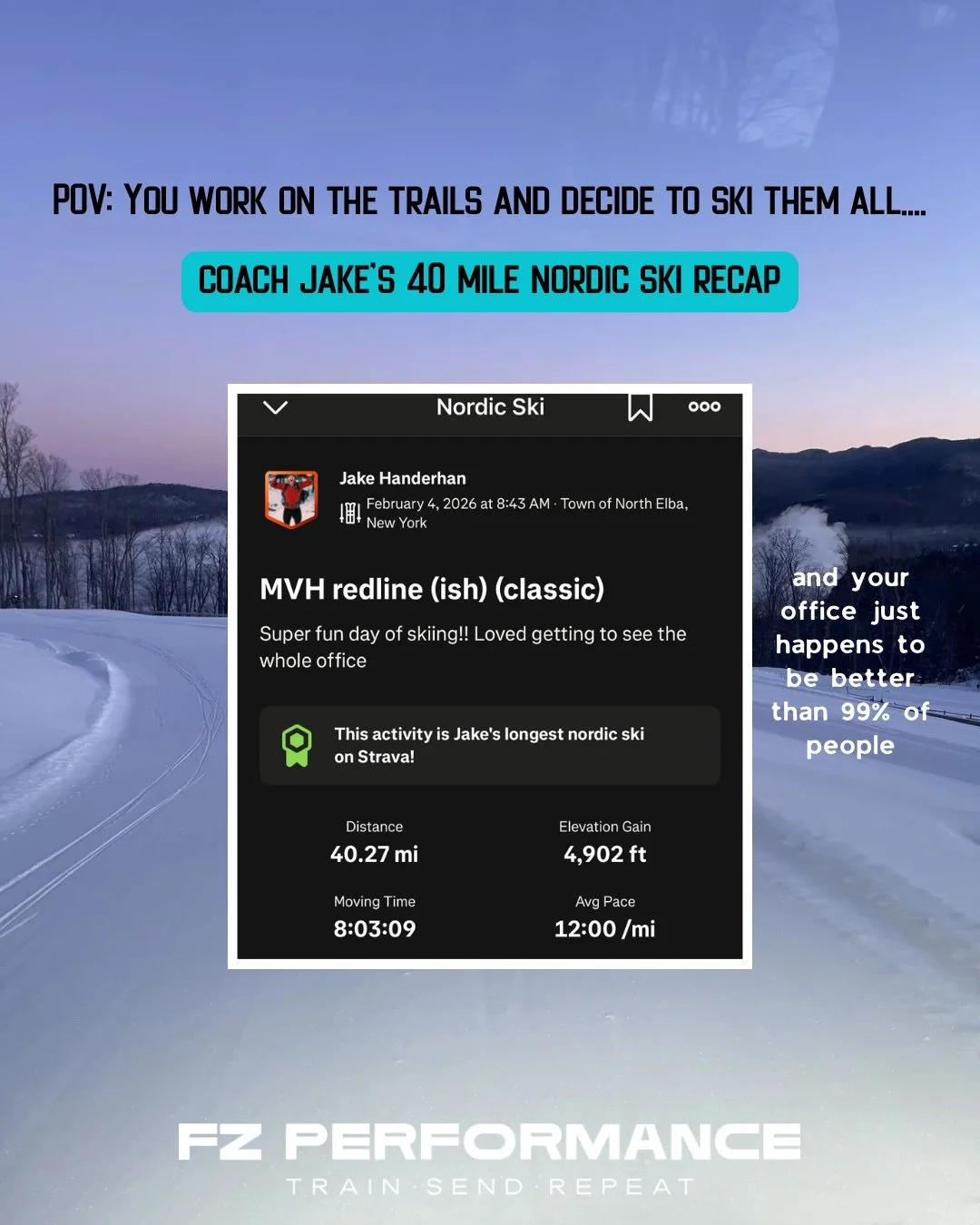 40.27 miles.
4,902 feet of vert.
Negative temps.
Frozen bottles.
Headlamp laps.

And somehow&hellip; the first 10 miles felt like a warmup.

Winter endurance is weird like that.

But here&rsquo;s what most people don&rsquo;t see when they look at a 4