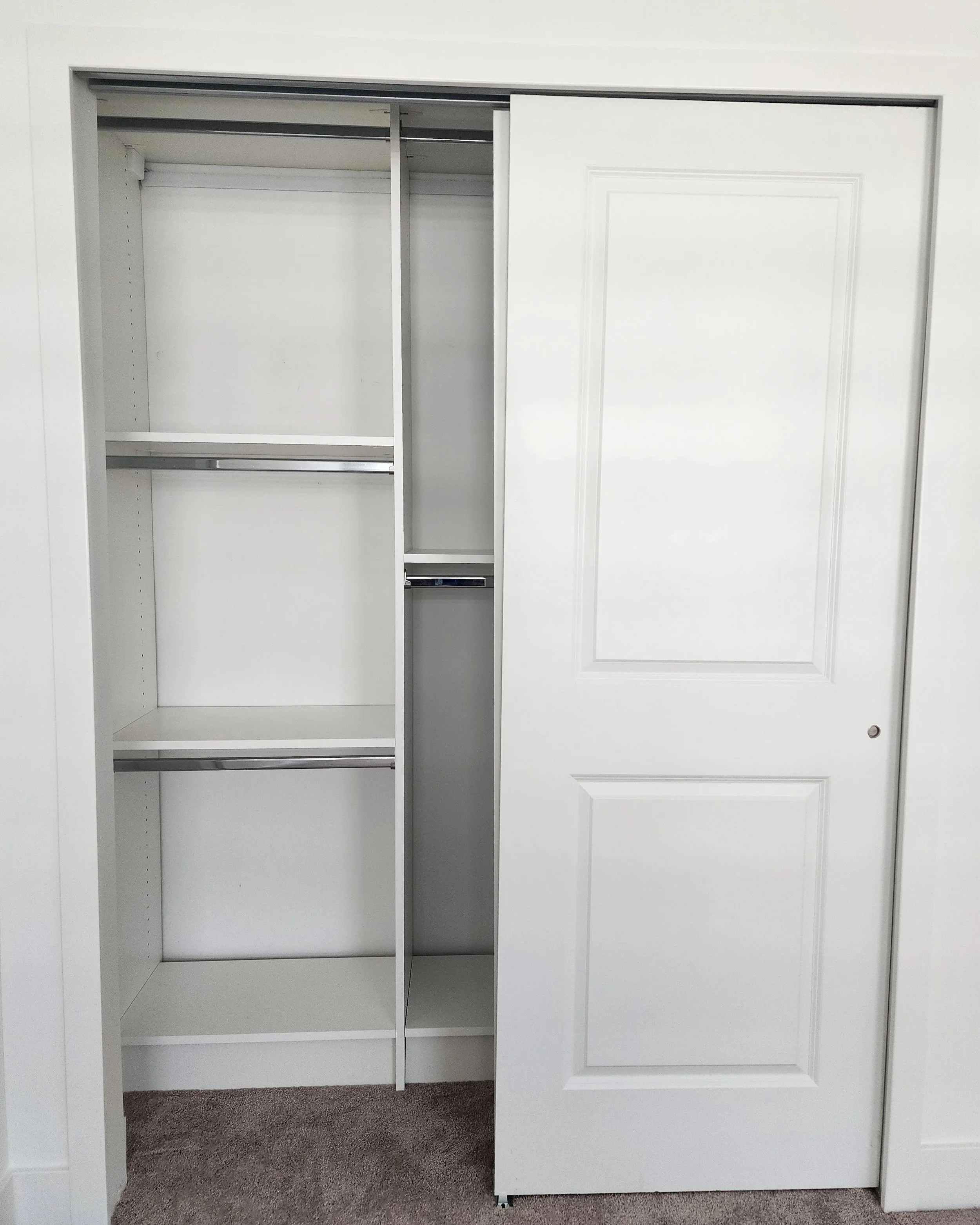 Custom reach-in closet with triple hanging in Whippany NJ