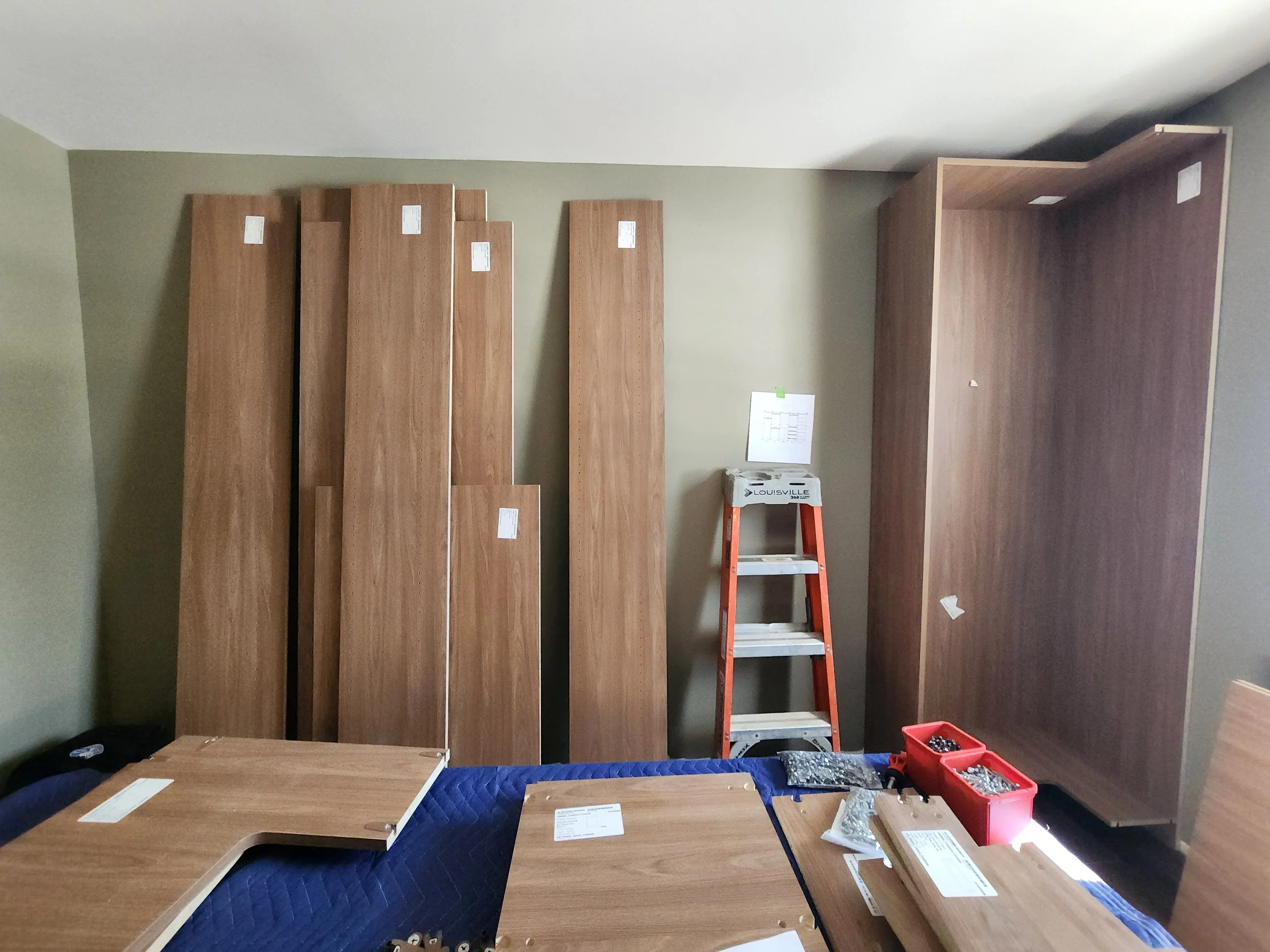 Closet Set Up for Installation