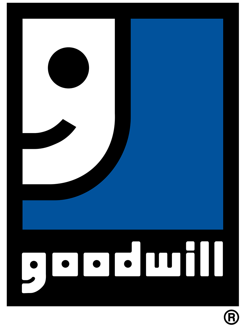 Goodwill logo for a clothing donation resource in the Freedom Closets decluttering guide.
