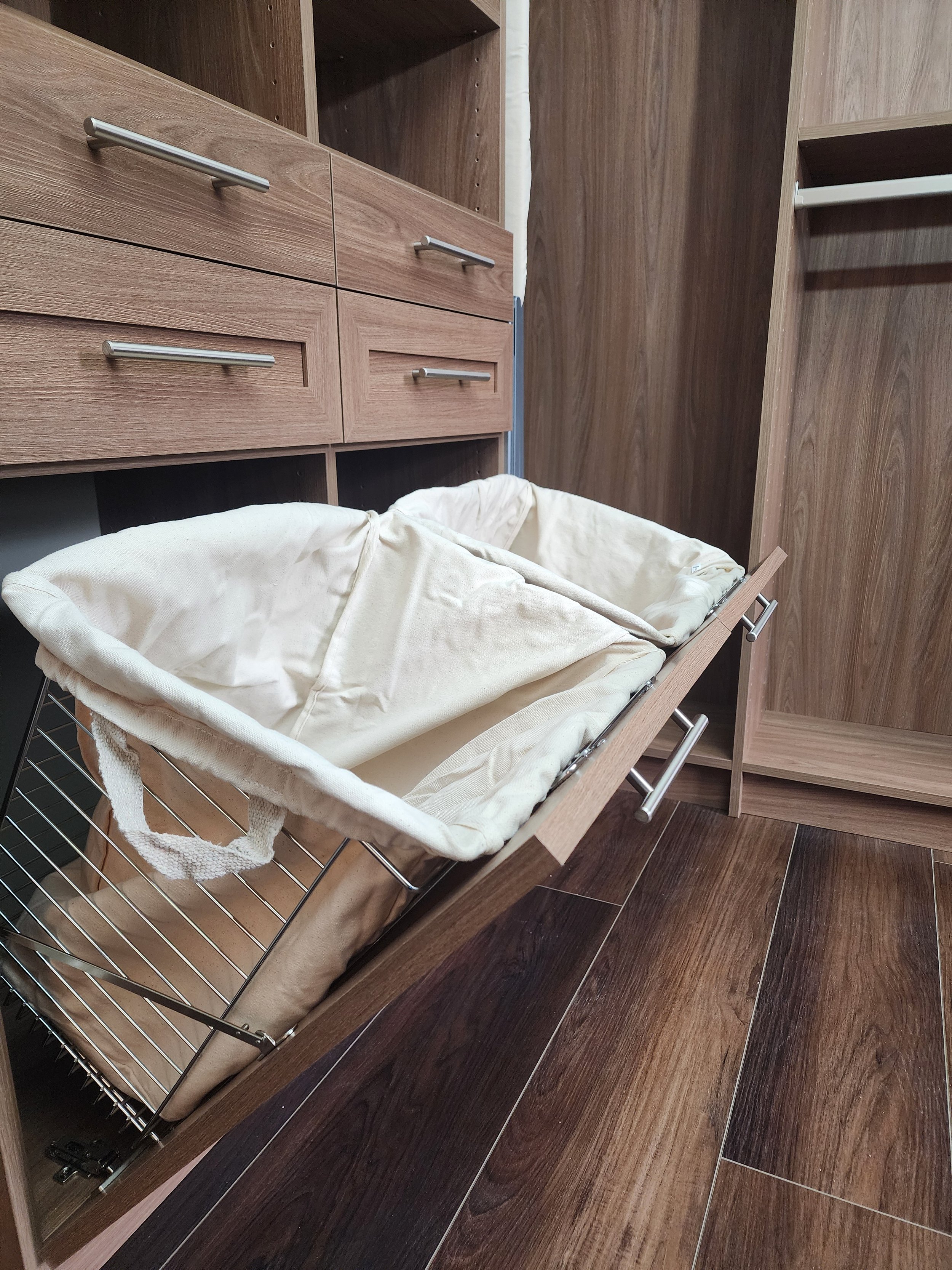 Double Tilt Hampers with Shaker style Drawers/Doors. Color Kiss Curl
Mount Olive, NJ