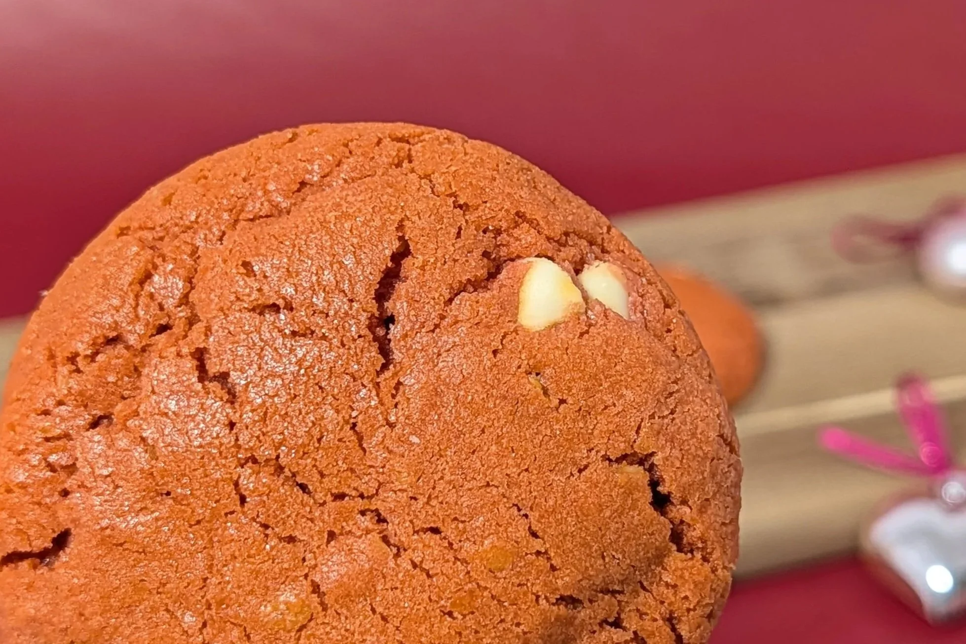 Close up of strawberry cookie