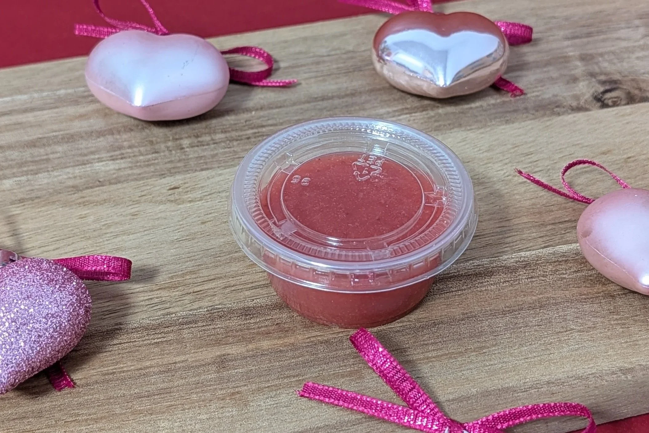 Side of strawberry sauce