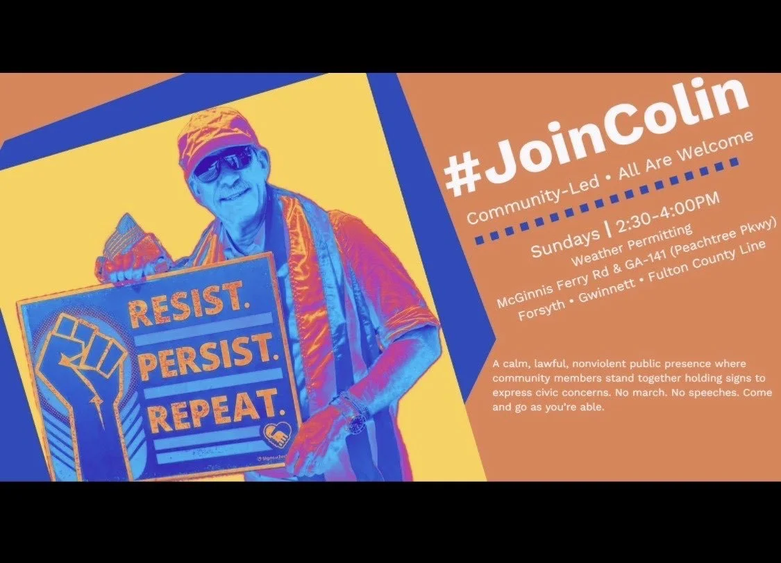 #JoinColin Weekly Sign-Waving Protest in John’s Creek