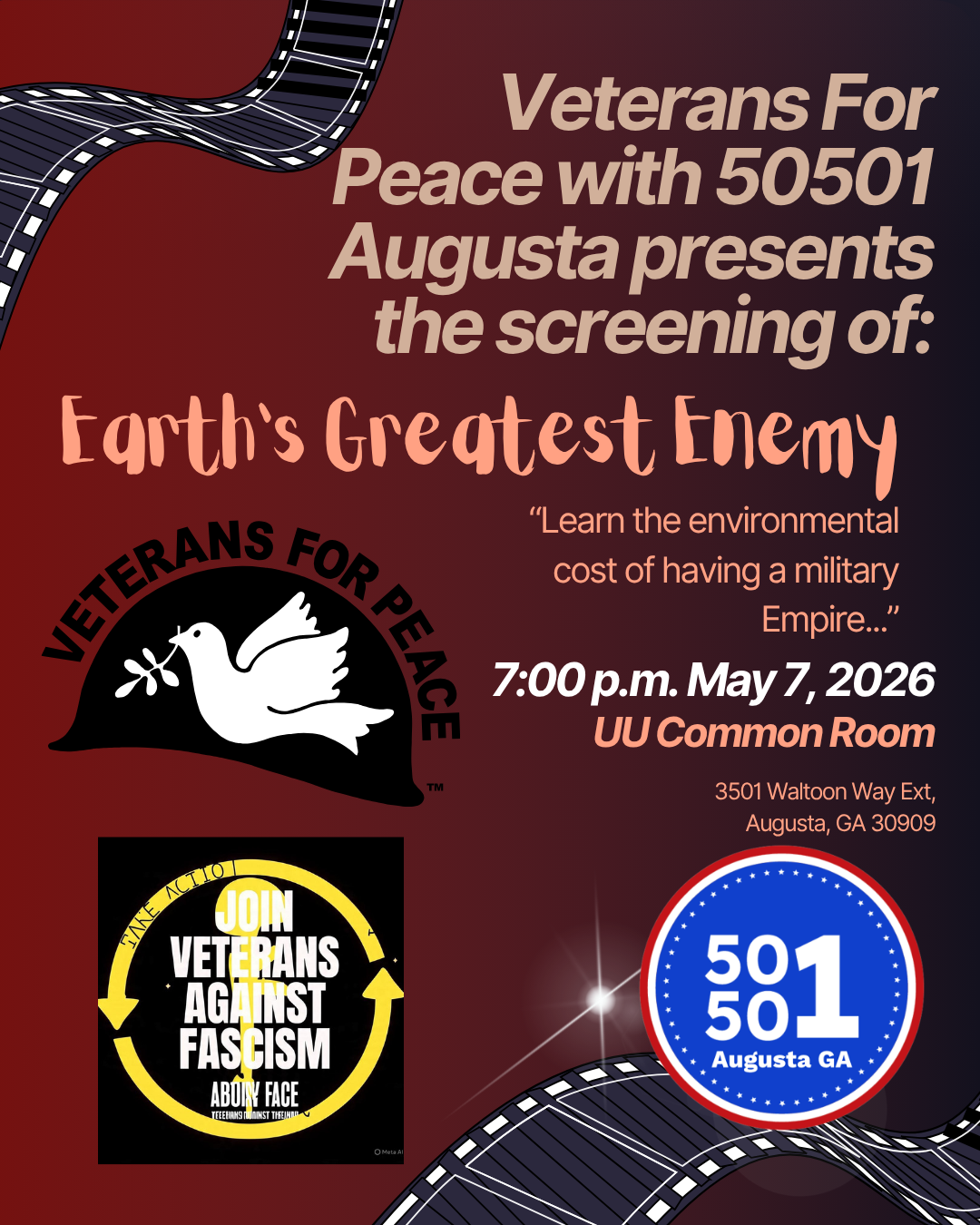 Augusta- Screening of “Earth’s Greatest Enemy”