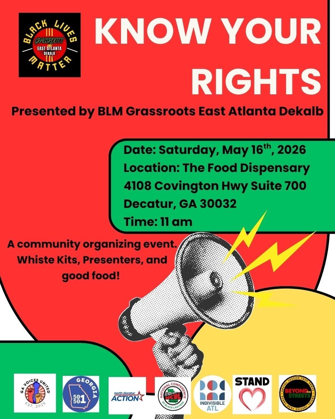 Know Your Rights Community Event: Hosted By BLM Grassroots 