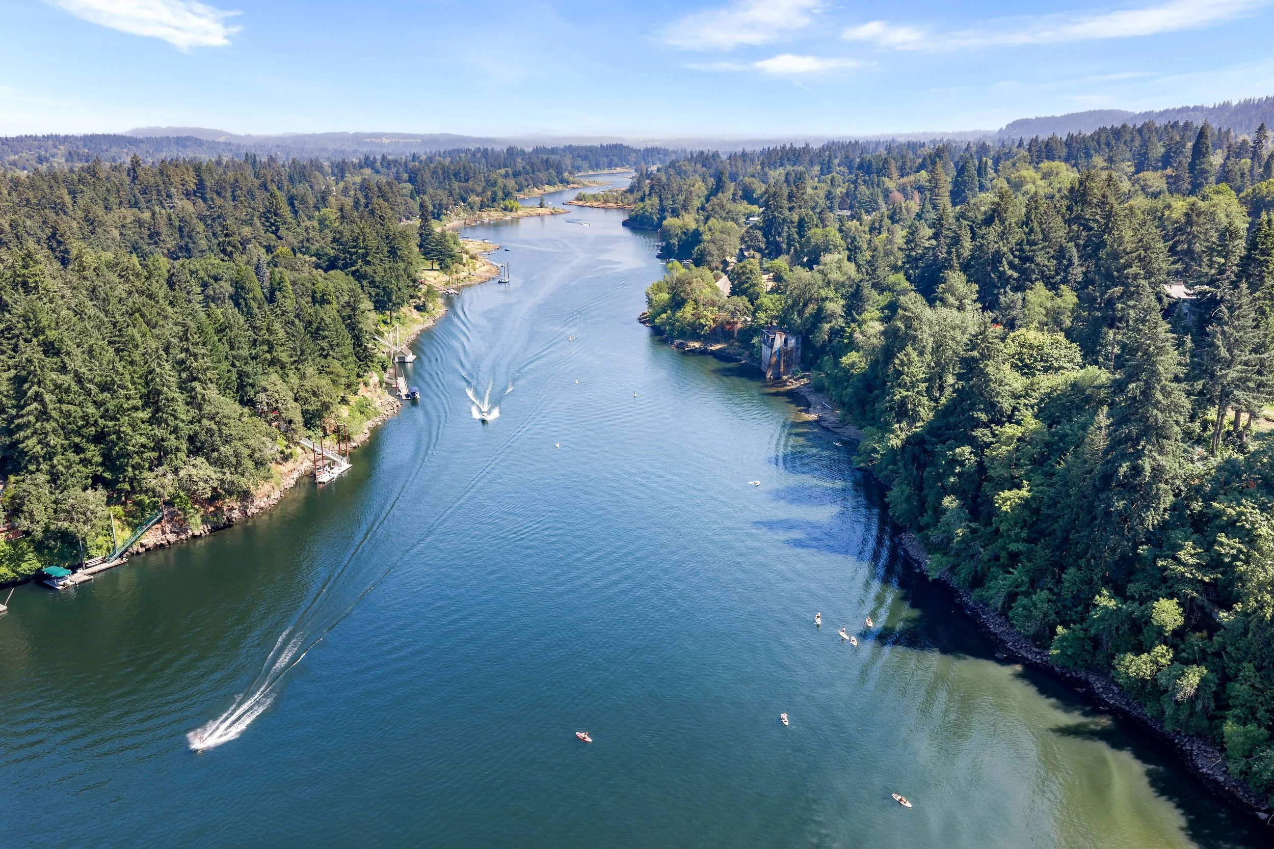 Drone photo of oswego lake