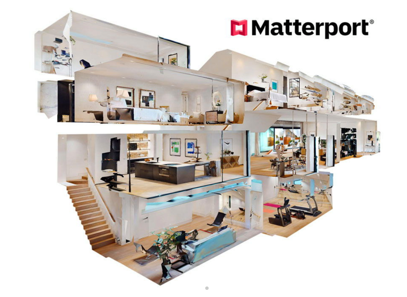 Matterport 3D virtual tour of a Portland real estate listing, shown in dollhouse view with the home's full interior layout visible.