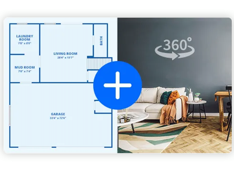 Zillow 3D Home tour preview — floor plan and 360° walkthrough