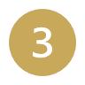 Gold coin with the number 3
