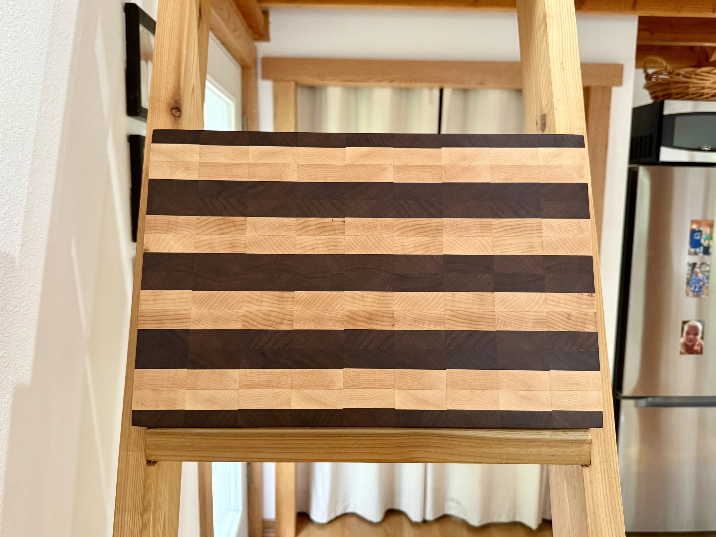 Walnut & Maple End-Grain Cutting Board