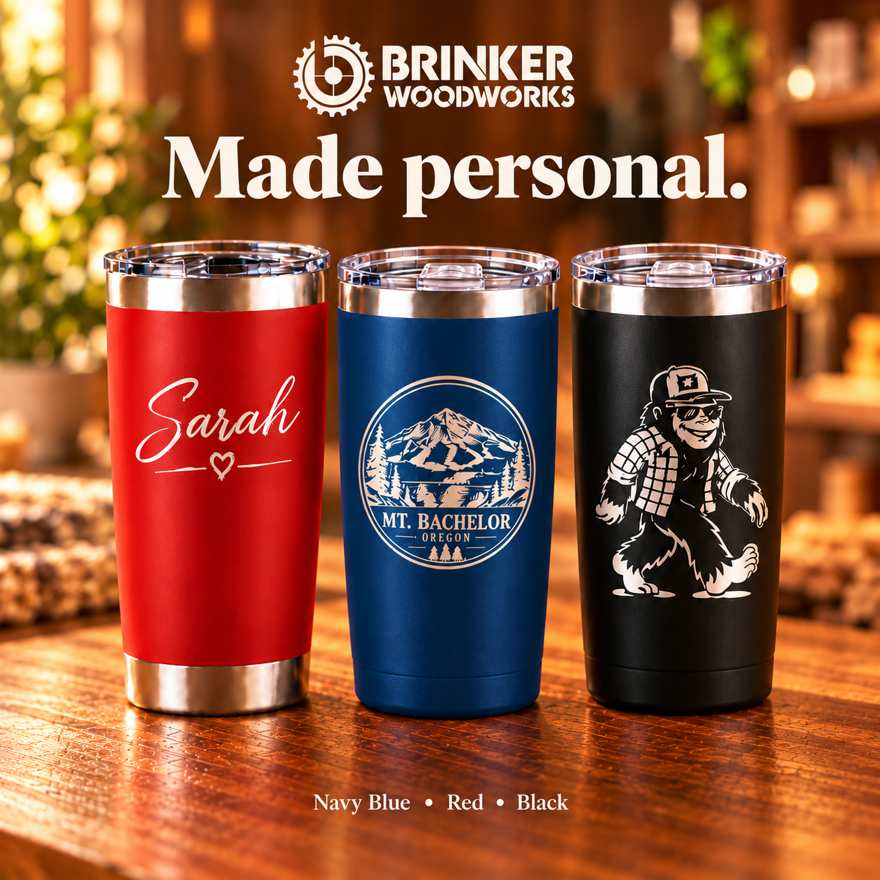 Personalized tumblers in warm workshop light.png