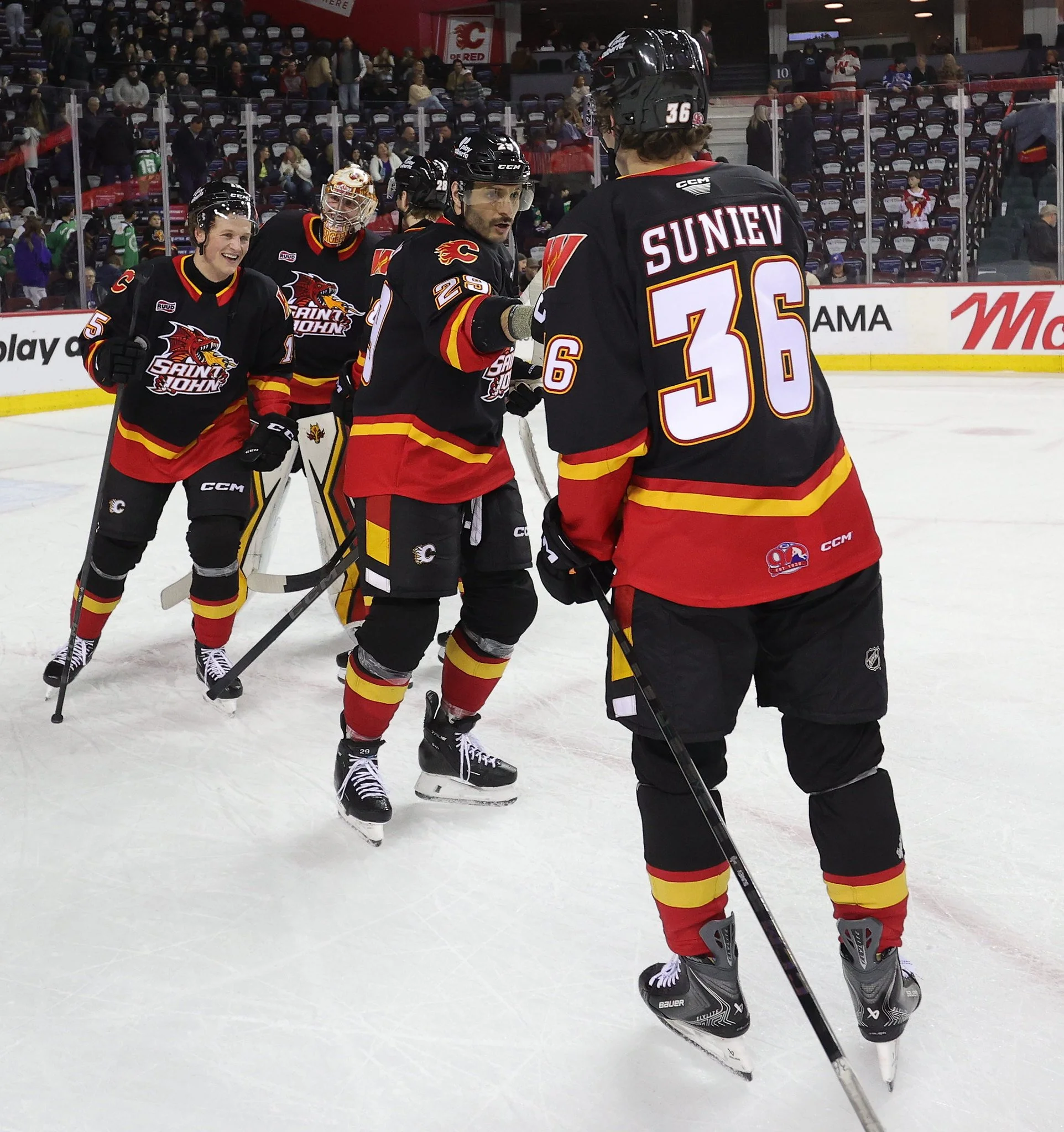 Suniev leads Wranglers with three points in 7-2 win over Moose