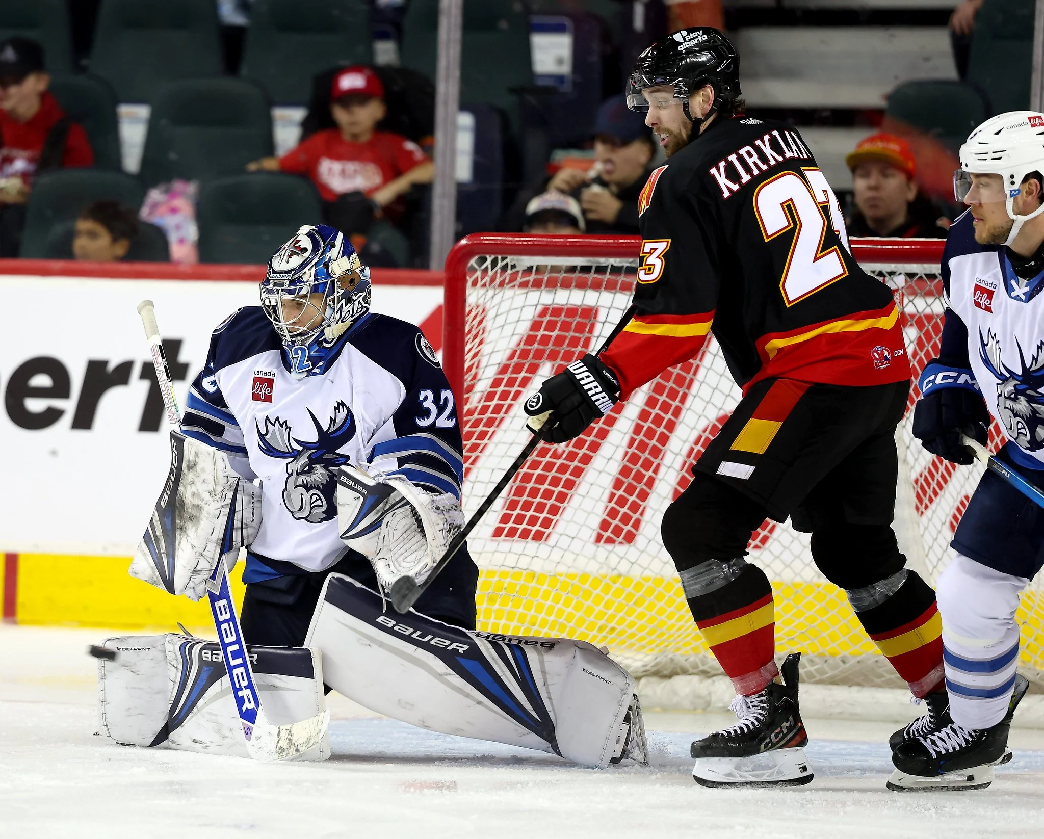 Moose defeat Wranglers 4-2 despite Calgary’s 46-shot effort