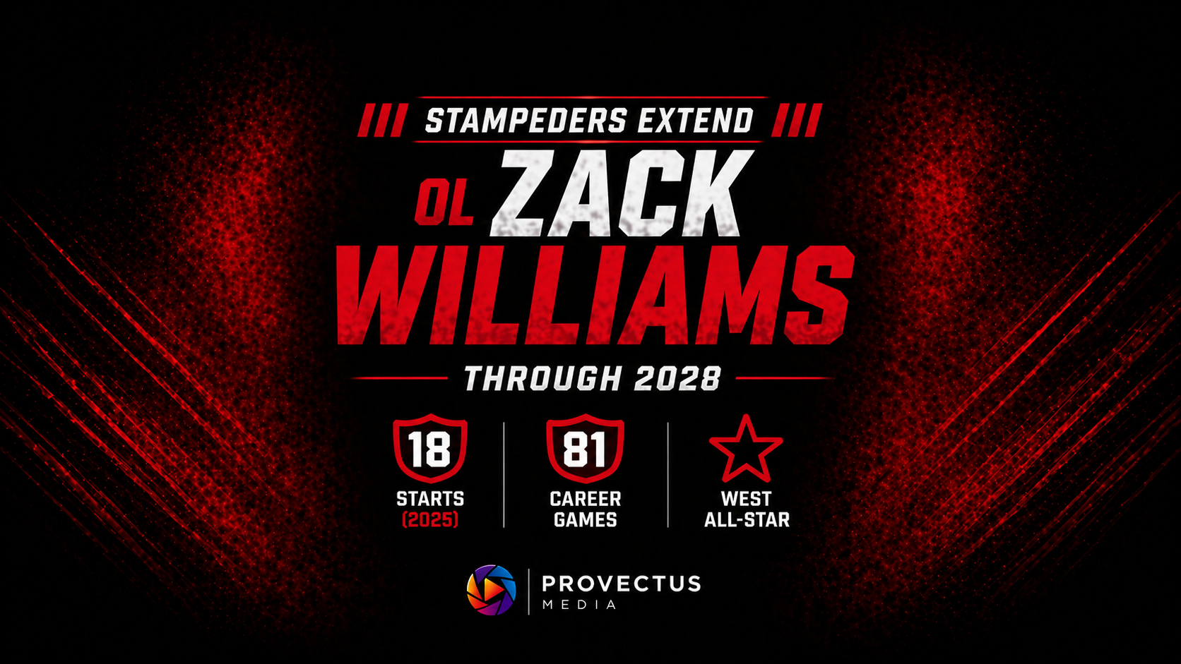 Stampeders extend OL Zack Williams through 2028