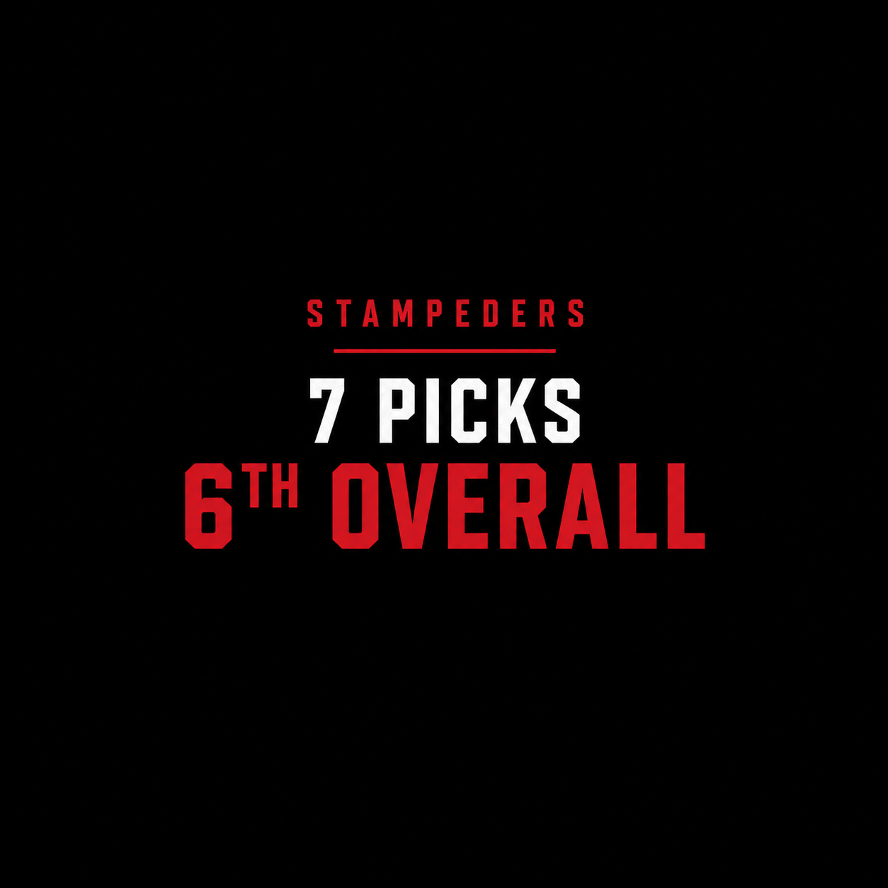 Stampeders enter CFL draft with seven selections, pick sixth overall