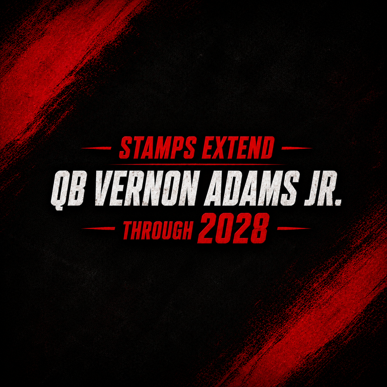 Stampeders lock up Vernon Adams Jr. through 2028