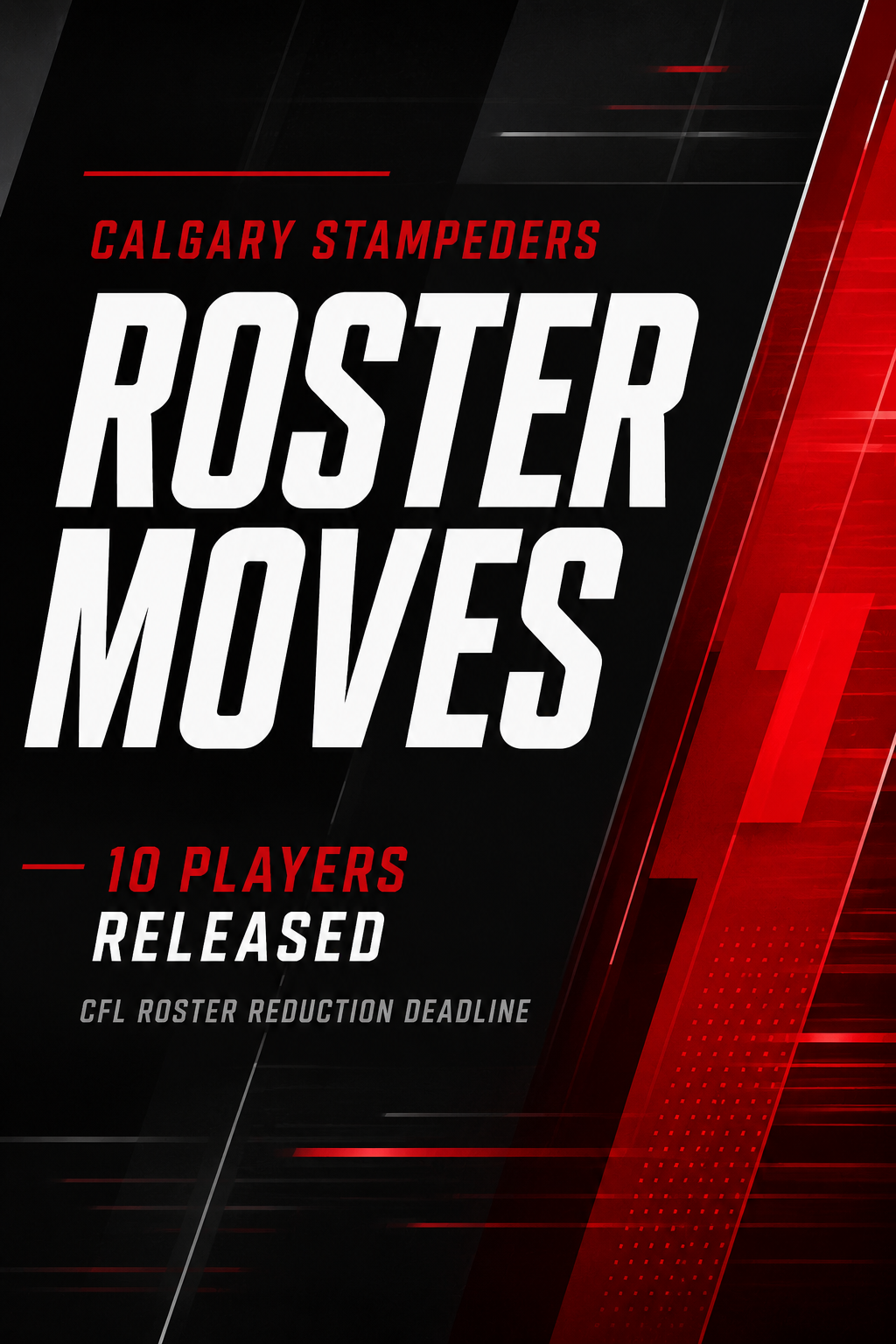 Stampeders trim roster with 10 players released ahead of CFL deadline