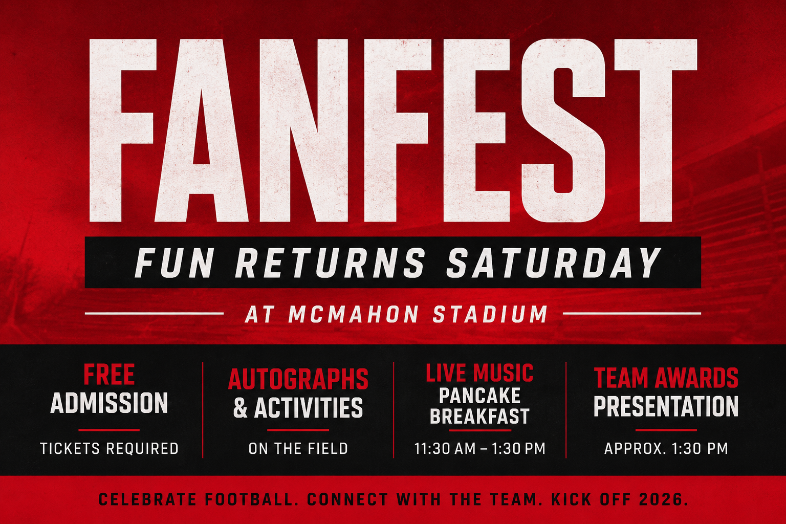 Stampeders bring football focus to annual Fanfest at McMahon Stadium