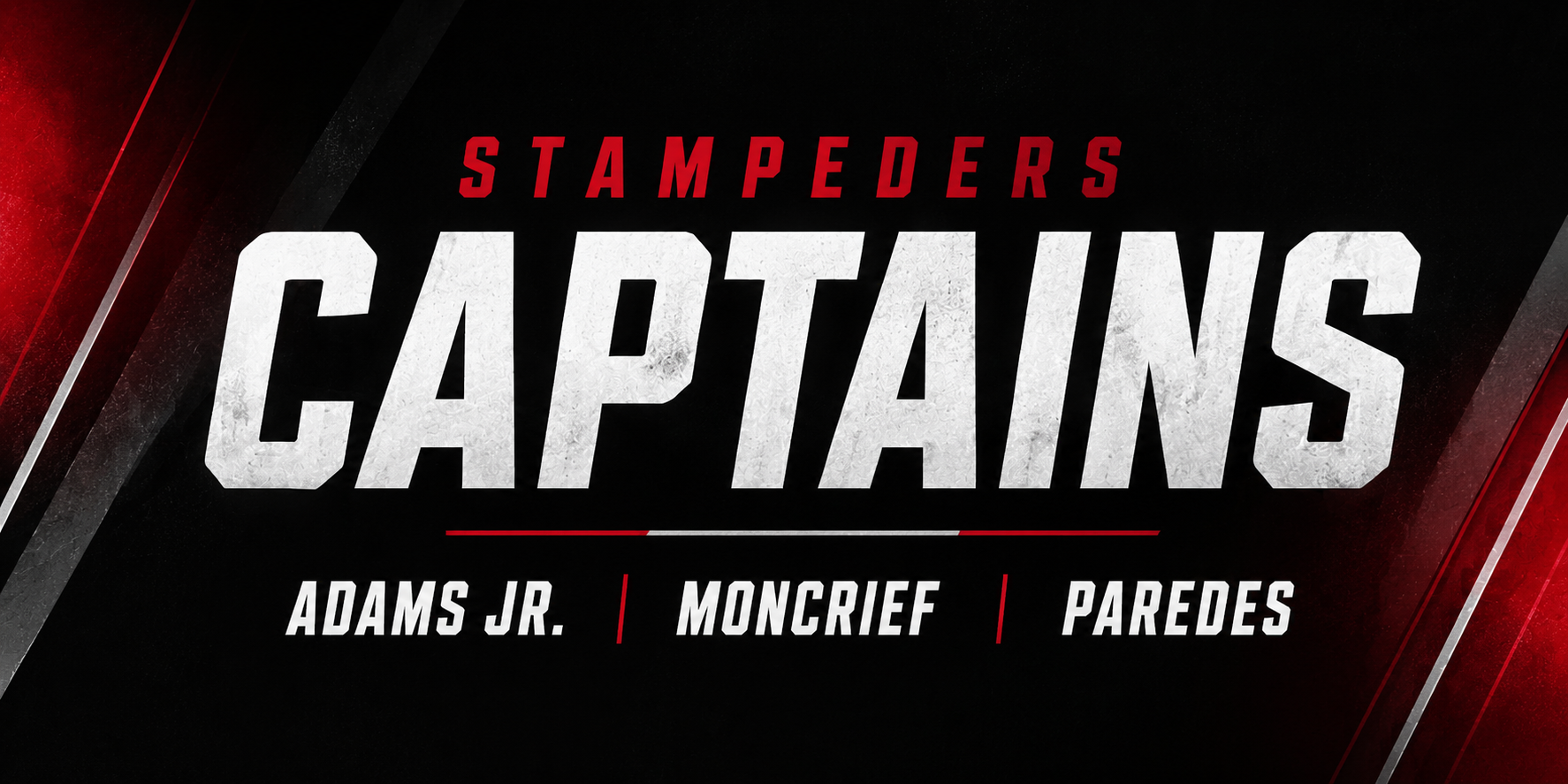 Adams, Moncrief, Paredes named Stampeders captains ahead of opener