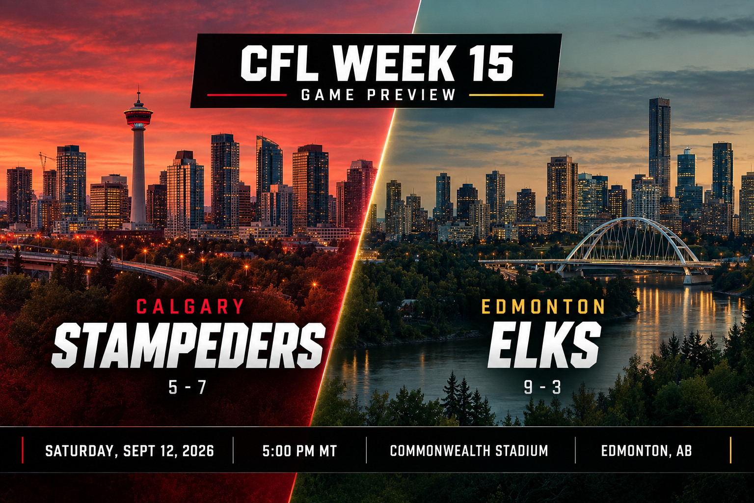 Stampeders look to rebound in Edmonton after Labour Day collapse