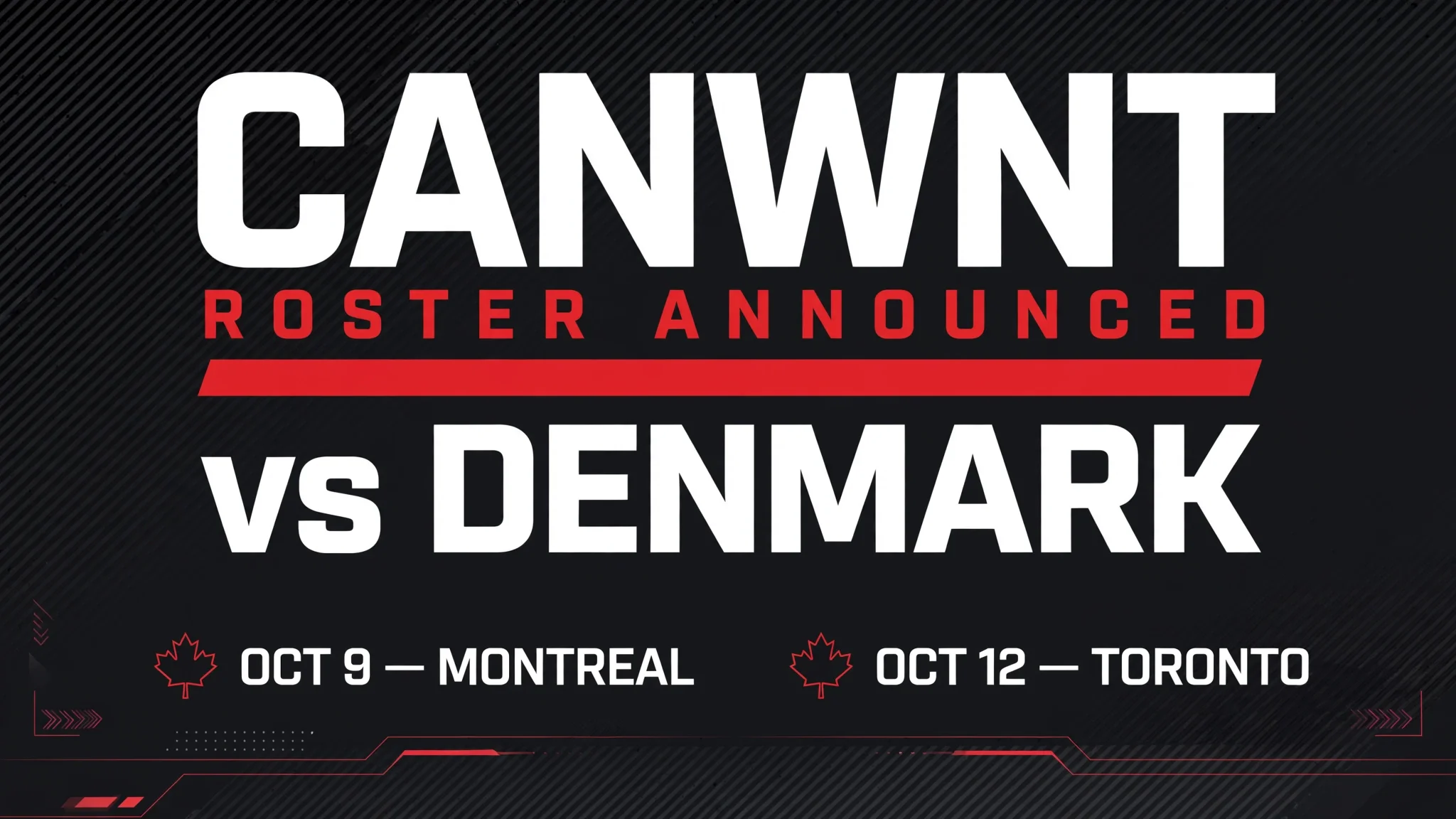 Calgary’s Kaylee Hunter headlines CANWNT roster for October home dates with Denmark