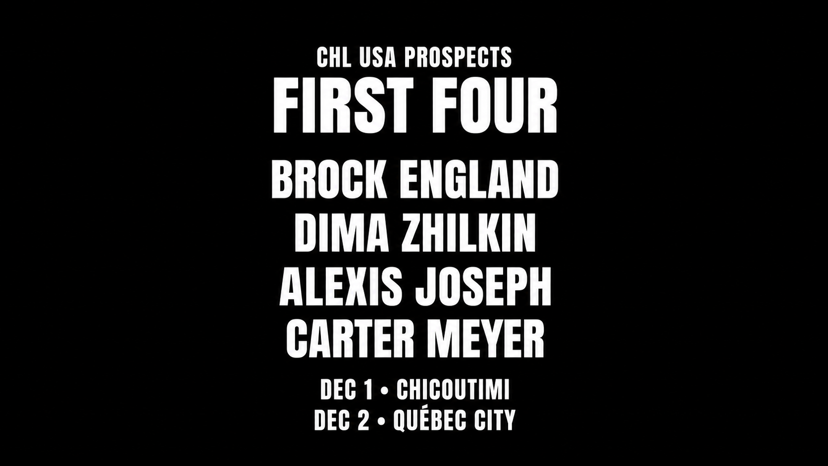 Red Deer's Brock England headlines first four named to Team CHL for Prospects Challenge