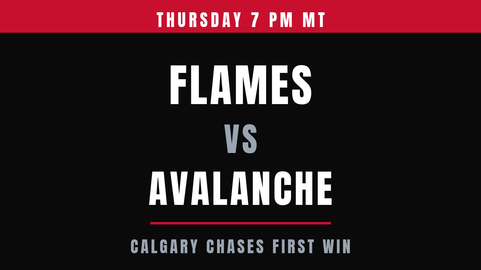 Flames chase first win as Avalanche visit on back-to-back