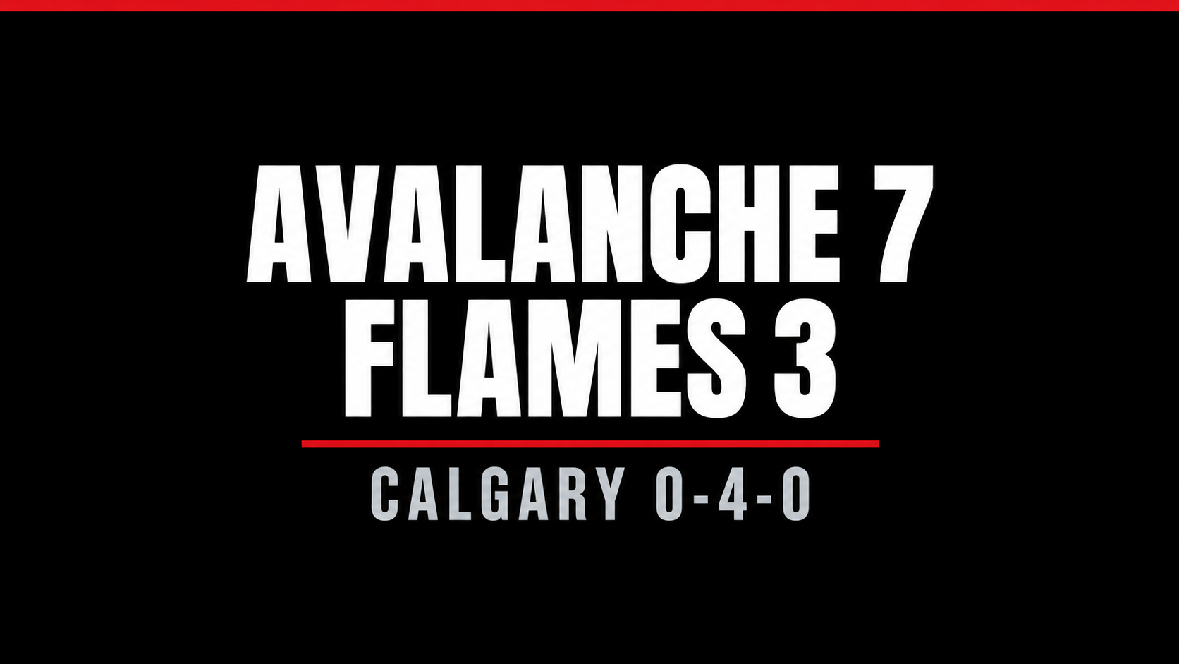 Avalanche Pull Away From Flames With 7-3 Win in Cowtown