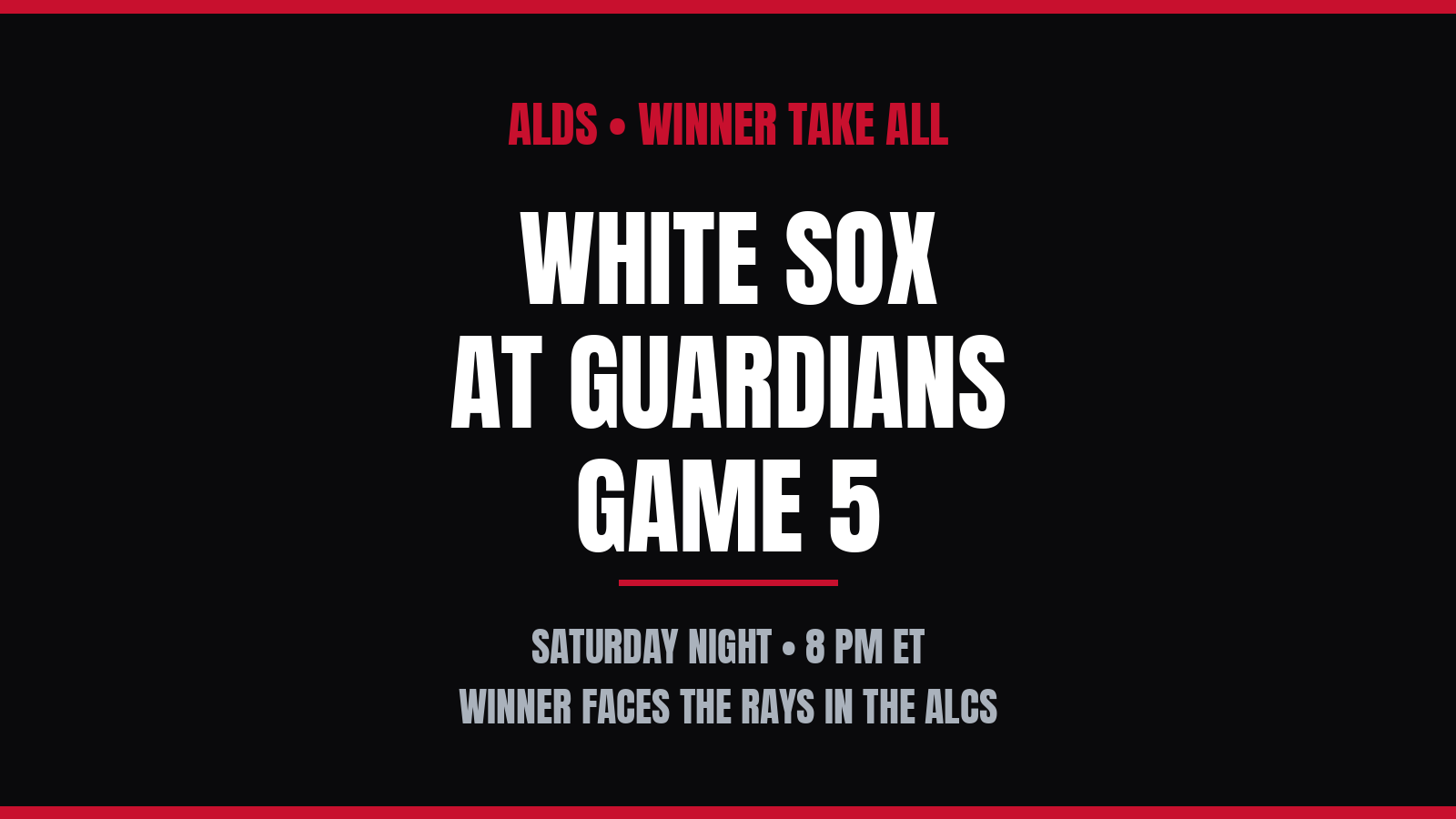 Winner Take All: White Sox and Guardians Meet in ALDS Game 5