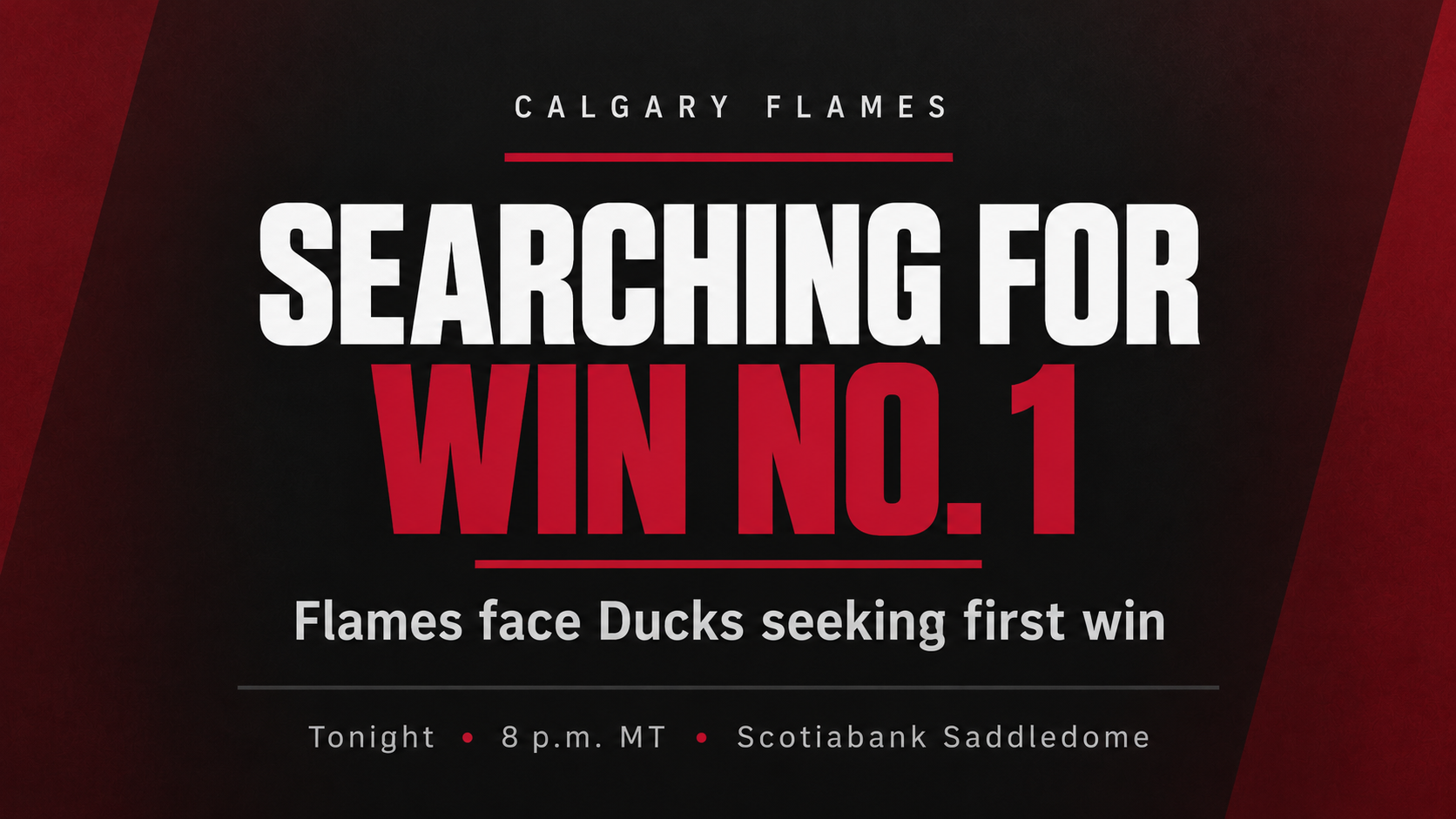 Flames face Ducks seeking first win amid growing draft speculation