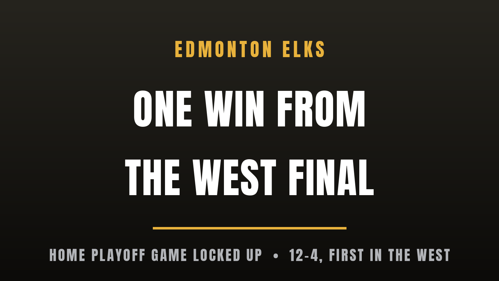 Elks one win from hosting West Final as Alberta's playoff picture takes shape
