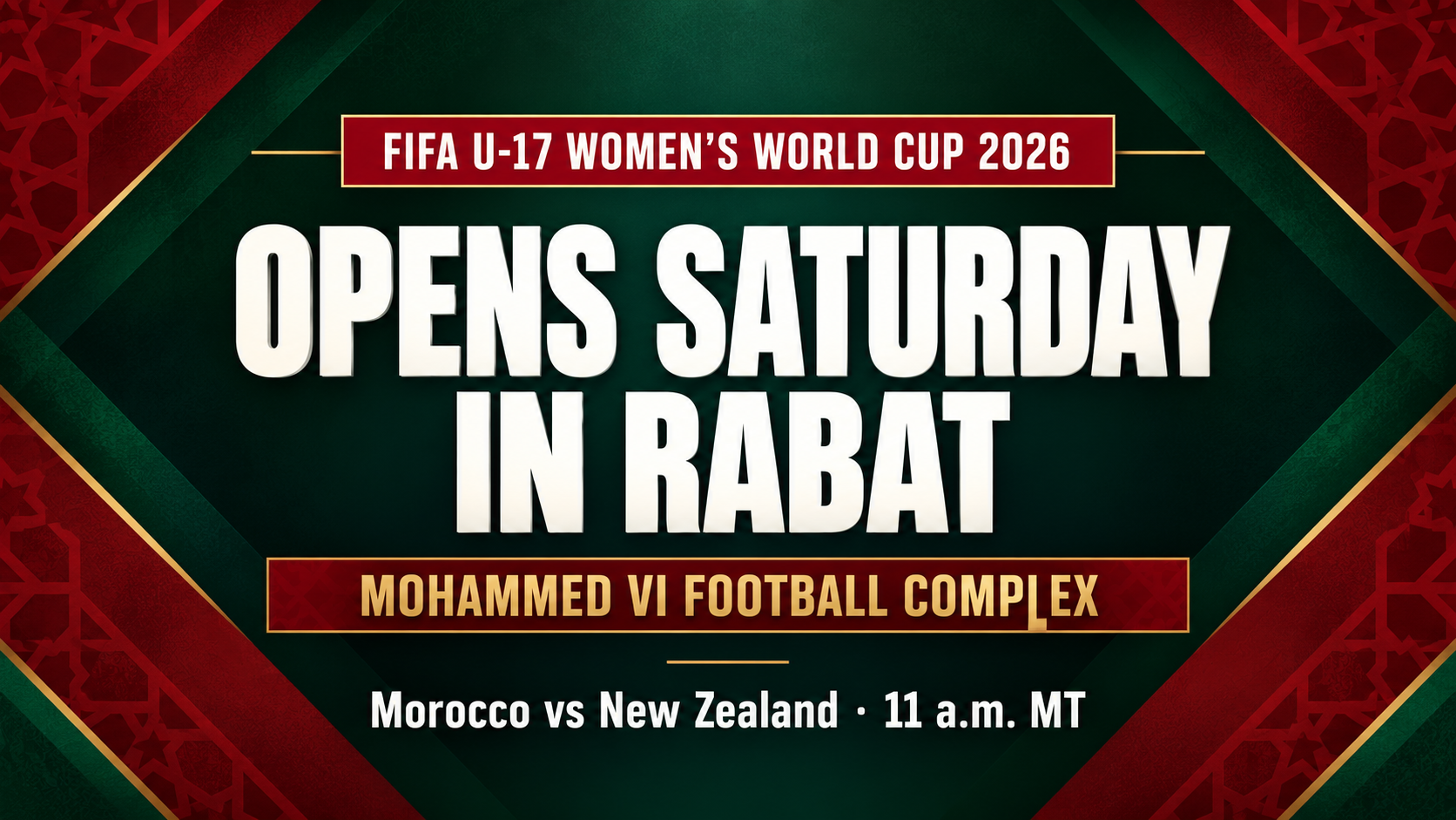 FIFA U-17 Women’s World Cup opens Saturday in Rabat
